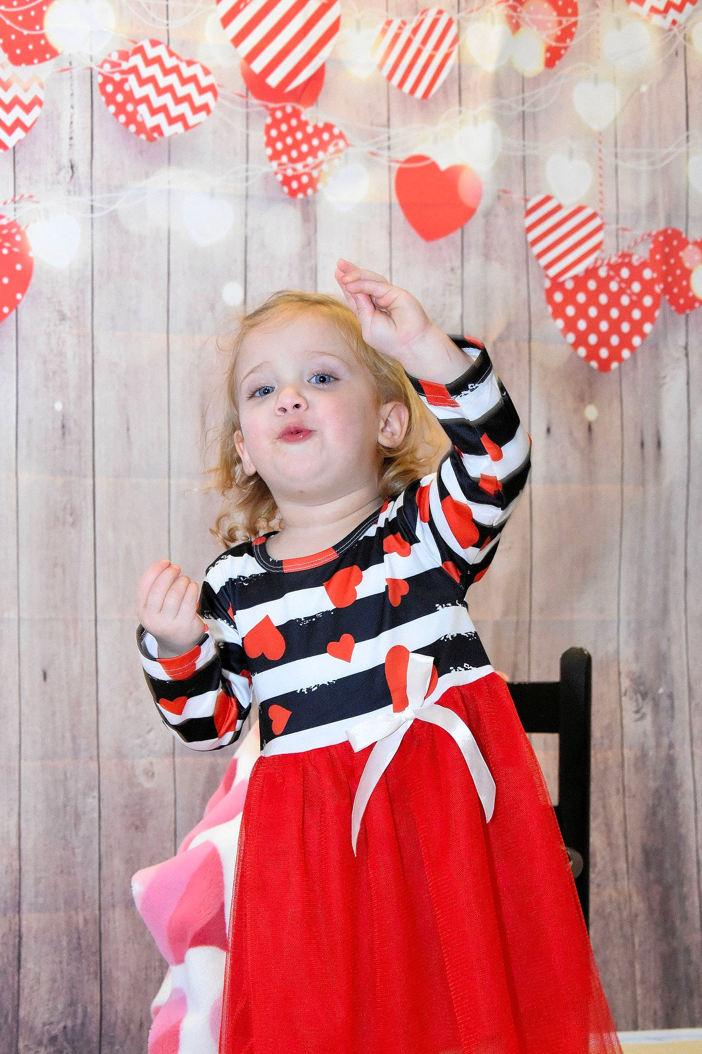 Emileigh joined the competition — help win amazing prizes! baby_toddler_clothing, blue, day_dress, dress, eye, face, flag, flag_of_the_united_states, happy, one_piece_garment, orange, person, photograph, pink, red, sleeve, standing, street_fashion, style, toddler