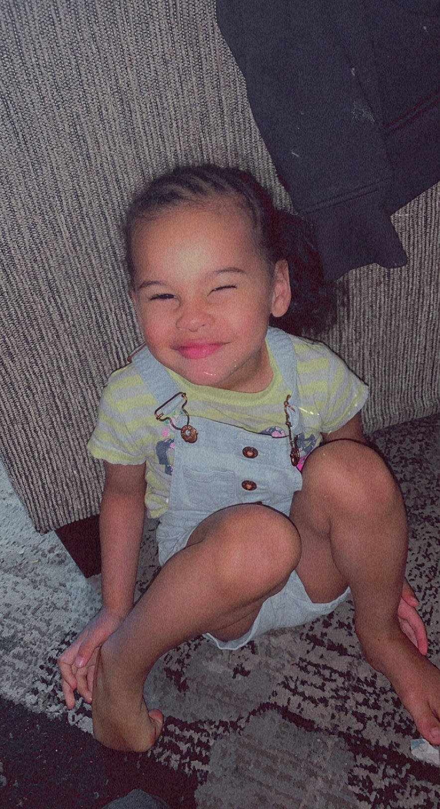 Ava'Lynn is registered to the contest to win money with this photo: baby_toddler_clothing, cheek, chin, dress, eye, finger, flash_photography, happy, head, human_body, iris, joy, leg, lip, mouth, neck, nose, person, pink, skin