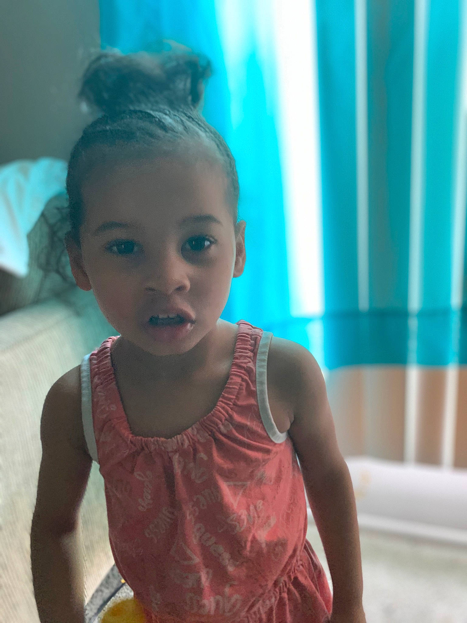 Ava'Lynn joined the competition — help win amazing prizes! baby_toddler_clothing, black_hair, blue, cheek, child, chin, eye, eyebrow, eyelash, flash_photography, happy, head, human_body, lip, neck, organ, person, shoulder, skin, toddler