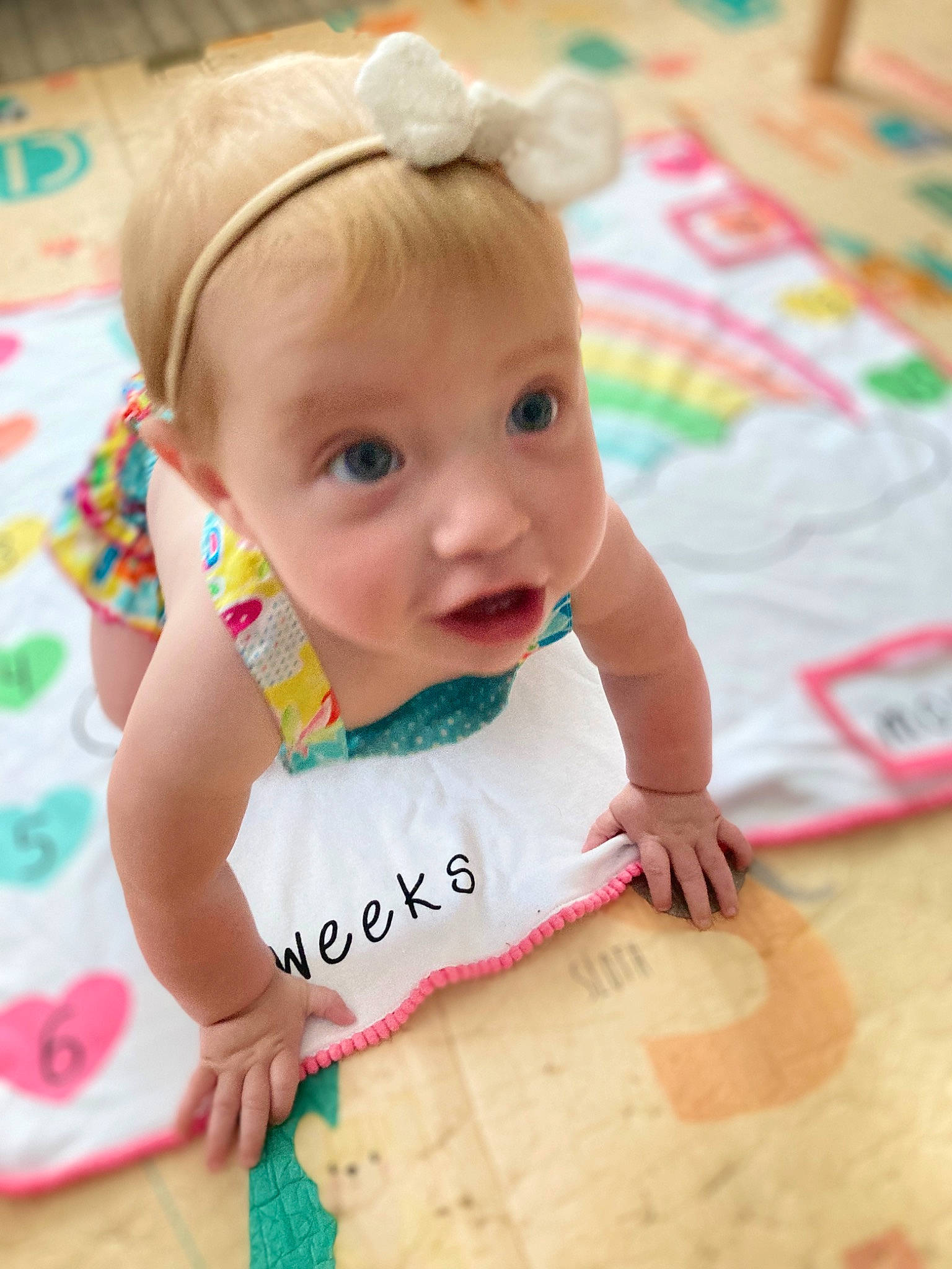 Daphne joined the competition — help win amazing prizes! baby, baby_toddler_clothing, cheek, child, clothing, face, facial_expression, finger, fun, hand, happy, human, iris, neck, person, pink, product, skin, sleeve, textile