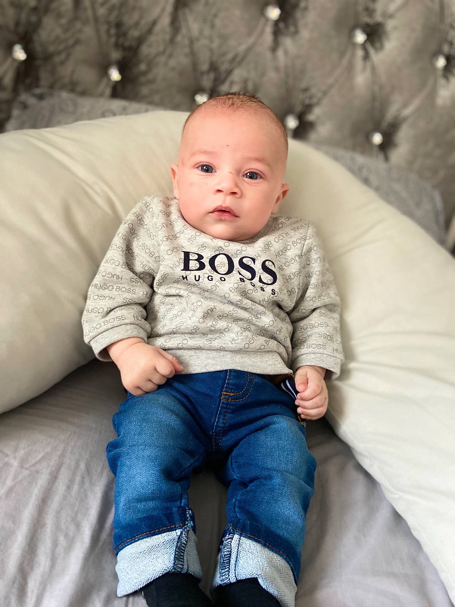 Kartier joined the competition — help win amazing prizes! baby, child, jeans, person, photograph, photography, portrait_photography, sitting, skin, toddler