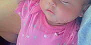Kashlynn is registered to the contest to win money with this photo: baby, car_interior, child, closeup, cute, fingernails, foot, hand, human, infant, nail_polish, peaceful, person, pink_onesie, resting, seatbelt, skin, sleeping, tattoo, toenails