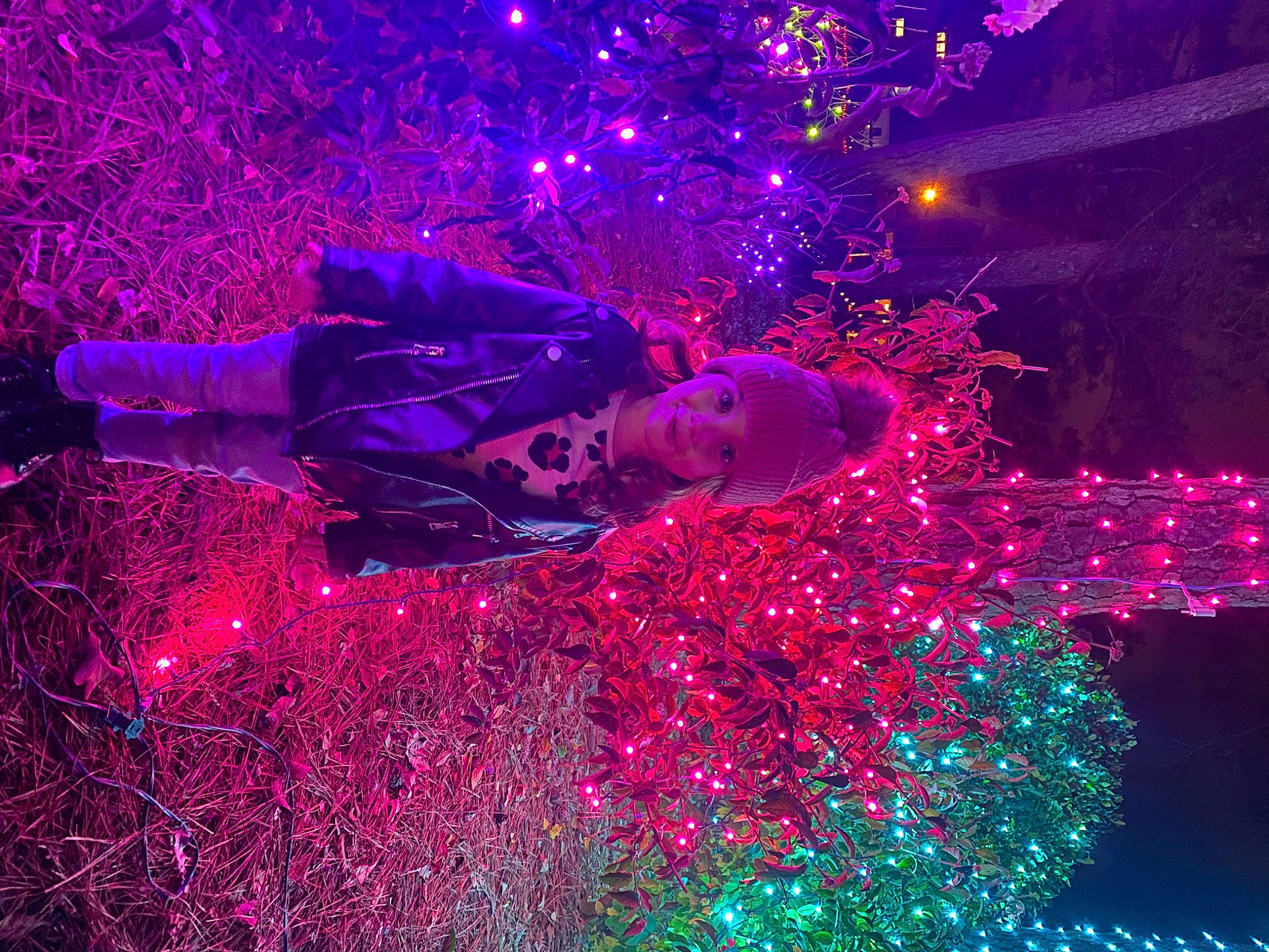 Rosalee joined the competition — help win amazing prizes! art, blue, christmas_decoration, christmas_tree, electric_blue, event, holiday, magenta, organism, ornament, person, pink, plant, purple, sky, space, tree, violet, visual_effect_lighting, water