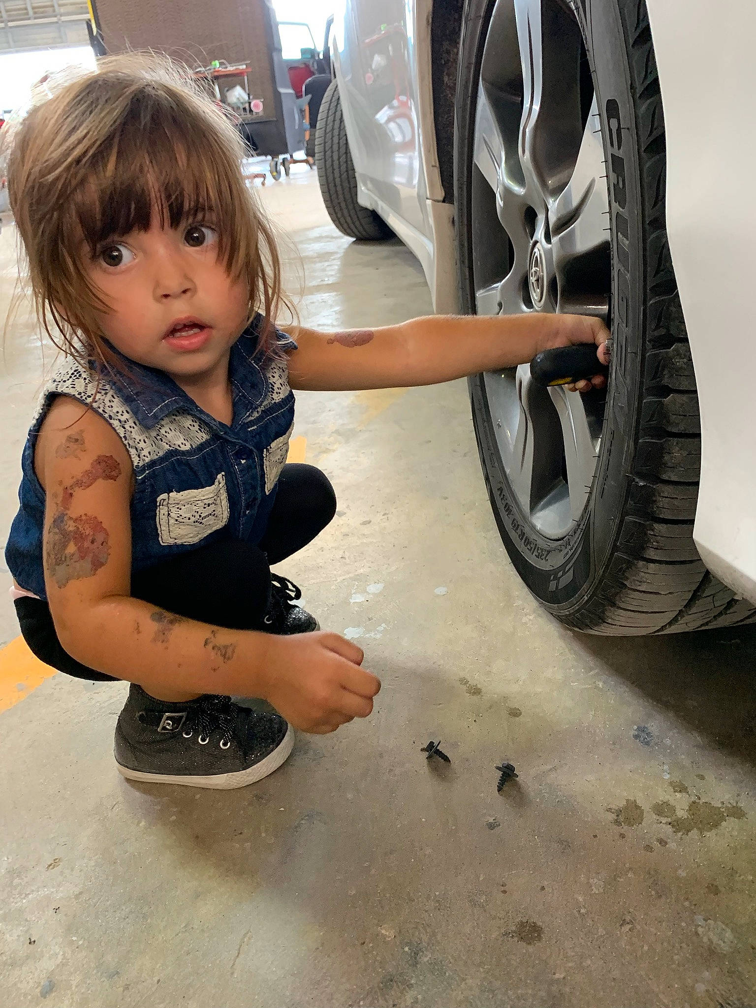 Savana joined the competition — help win amazing prizes! alloy_wheel, automotive_design, automotive_exterior, automotive_tire, automotive_wheel_system, bicycle_wheel, bumper, fender, gas, hood, hubcap, motor_vehicle, person, rim, synthetic_rubber, tire, tire_care, toddler, tread, vehicle