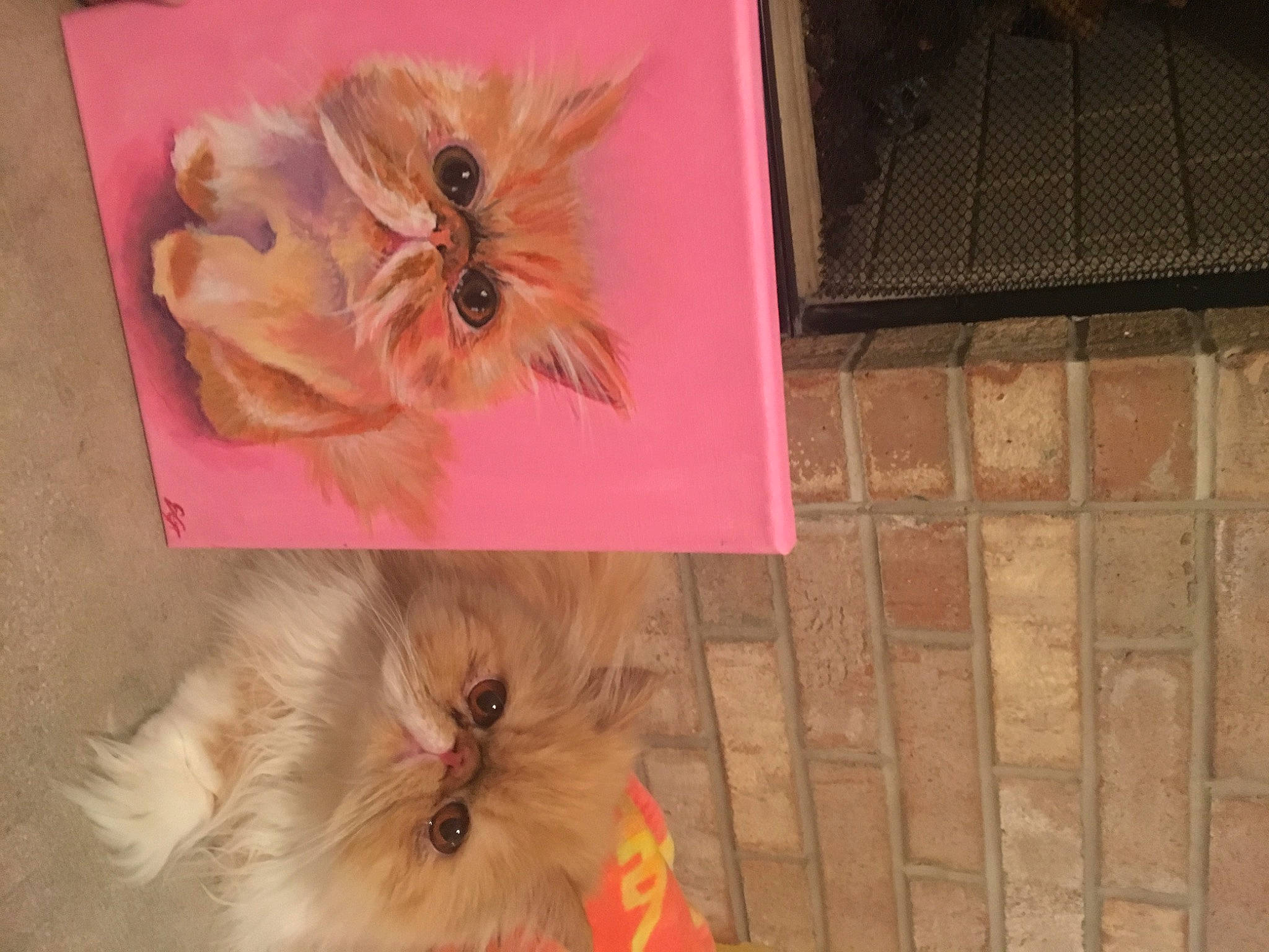 April joined the competition — help win amazing prizes! art, companion_dog, fawn, feather, flooring, flower, fur, hardwood, insect, natural_material, painting, pattern, peach, petal, plant, rectangle, tail, visual_arts, wood, wood_stain