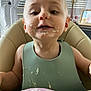 Kaylan participe au concours pour gagner de l'argent avec cette photo : toddler, child, messy_face, high_chair, bib, food, plate, indoor, curtain, window, face, eating, meal, baby_food, happy, smile, skin, person, furniture, home