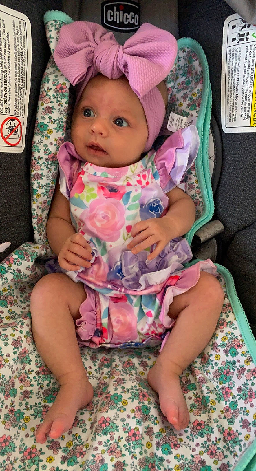 Aubrie Reddington joined the competition — help win amazing prizes! baby, baby_toddler_clothing, beauty, chair, cheek, child, comfort, dress, eye, face, head, headwear, iris, organ, person, pink, purple, skin, textile, thigh