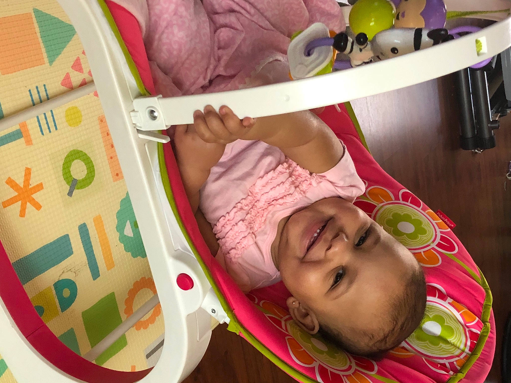 Michaela is registered to the contest to win money with this photo: baby, baby_products, baby_safety, baby_toddler_clothing, baby_toys, bed, child, comfort, fun, happy, infant_bed, joy, linens, nursery, person, play, room, smile, toddler, toy