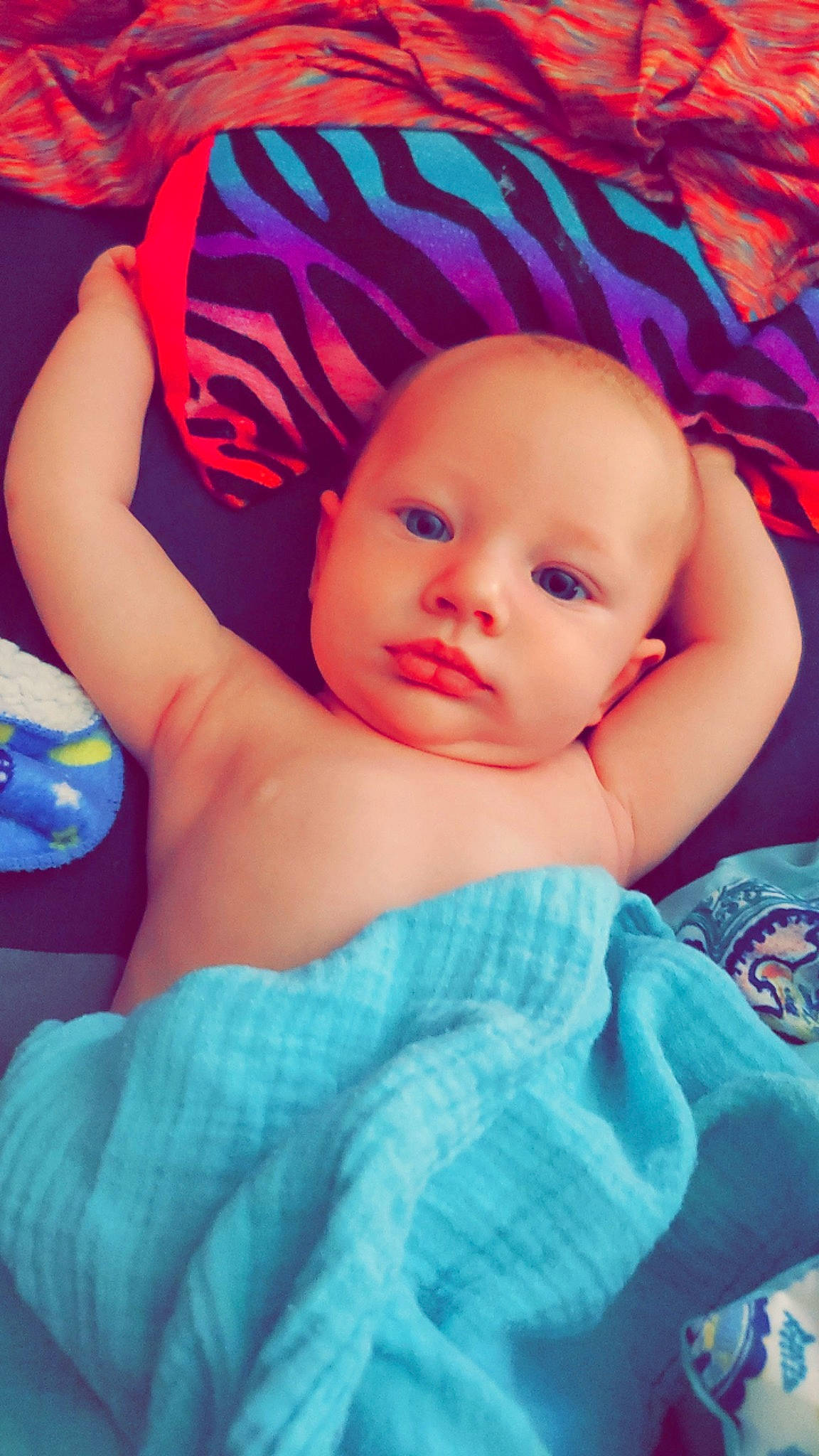 Jaxtyn joined the competition — help win amazing prizes! azure, baby, baby_products, baby_toddler_clothing, blue, cap, cheek, child, comfort, electric_blue, fun, happy, hat, headgear, iris, mouth, person, pink, purple, skin