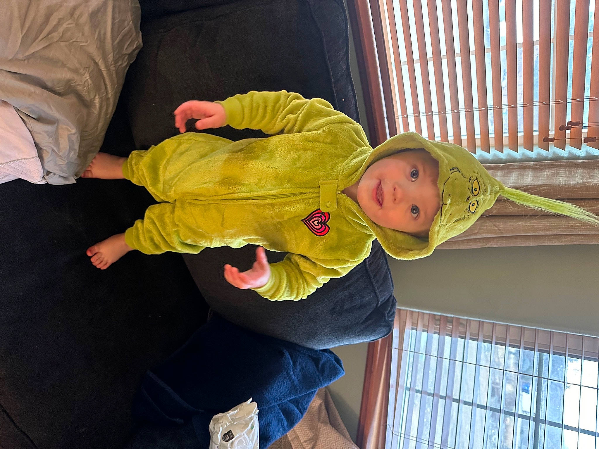 Jaxon joined the competition — help win amazing prizes! baby, baby_safety, baby_toddler_clothing, child, comfort, fun, hat, headwear, person, room, sleeve, toddler
