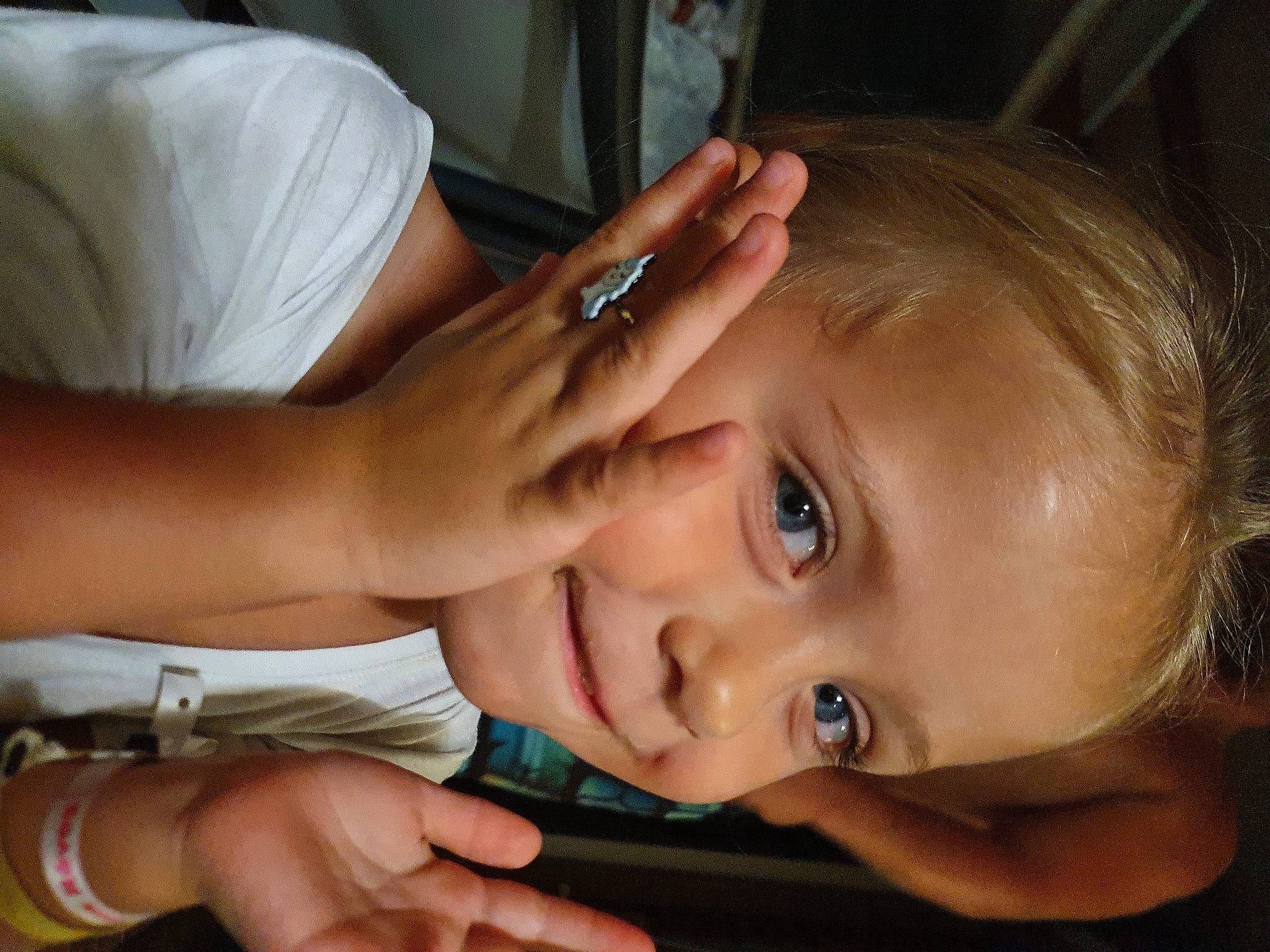 Myla participe au concours pour gagner de l'argent avec cette photo : cheek, ear, eyebrow, eyelash, face, finger, gesture, hand, happy, jaw, lip, mouth, muscle, nail, neck, nose, person, skin, smile, thumb