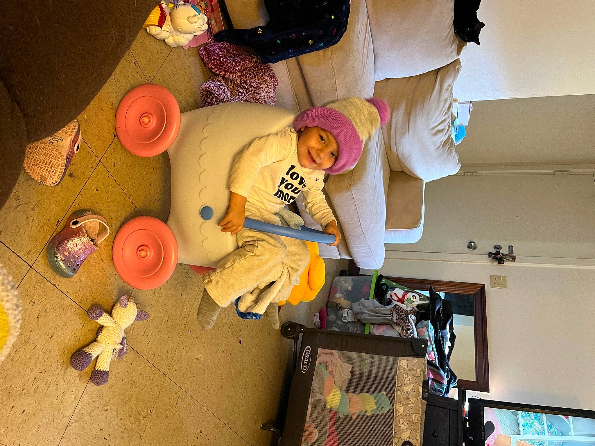 Ivie Reine joined the competition — help win amazing prizes! animation, art, ceiling, child, circle, eyewear, font, fun, hat, headwear, joy, pattern, person, recreation, room, t_shirt, television, visual_arts, wood