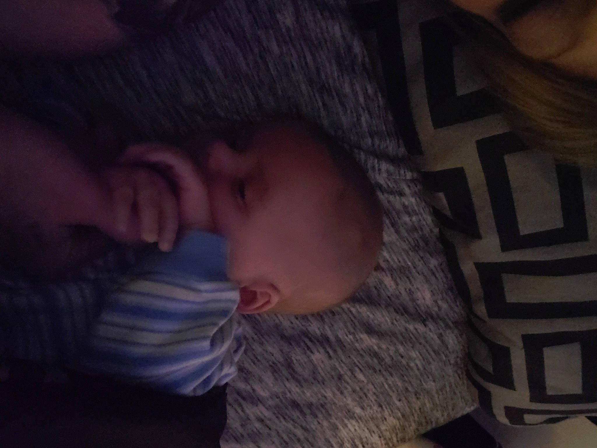 Clyde is registered to the contest to win money with this photo: arm, baby, cheek, child, ear, eye, face, finger, fun, hand, head, human, interaction, mouth, muscle, nap, nose, person, skin, sleep