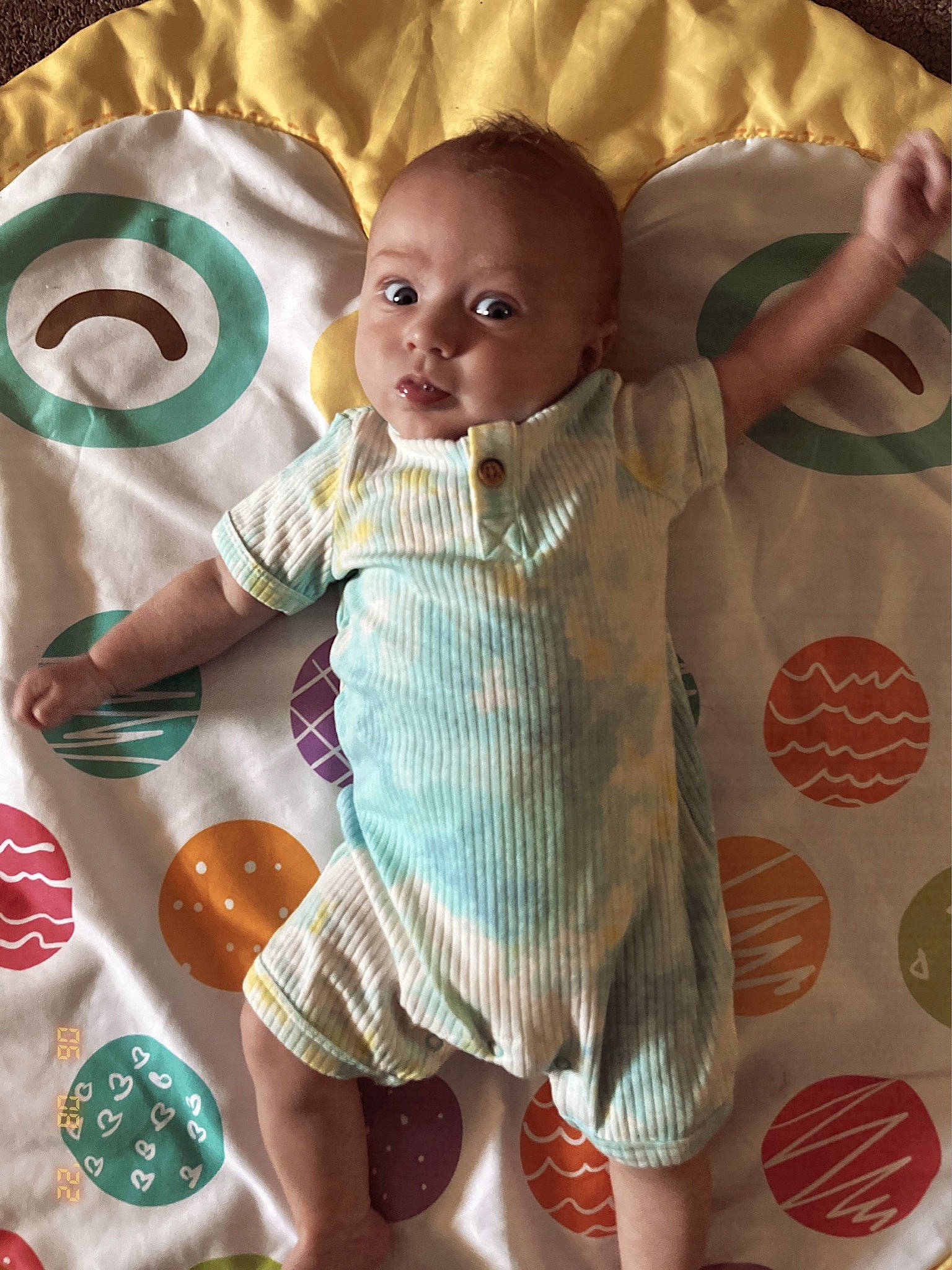 Layne is registered to the contest to win money with this photo: baby, baby_toddler_clothing, beauty, cheek, child, dress, finger, fun, hairstyle, happy, head, mammal, nose, person, product, shorts, skin, sleeve, textile, toddler