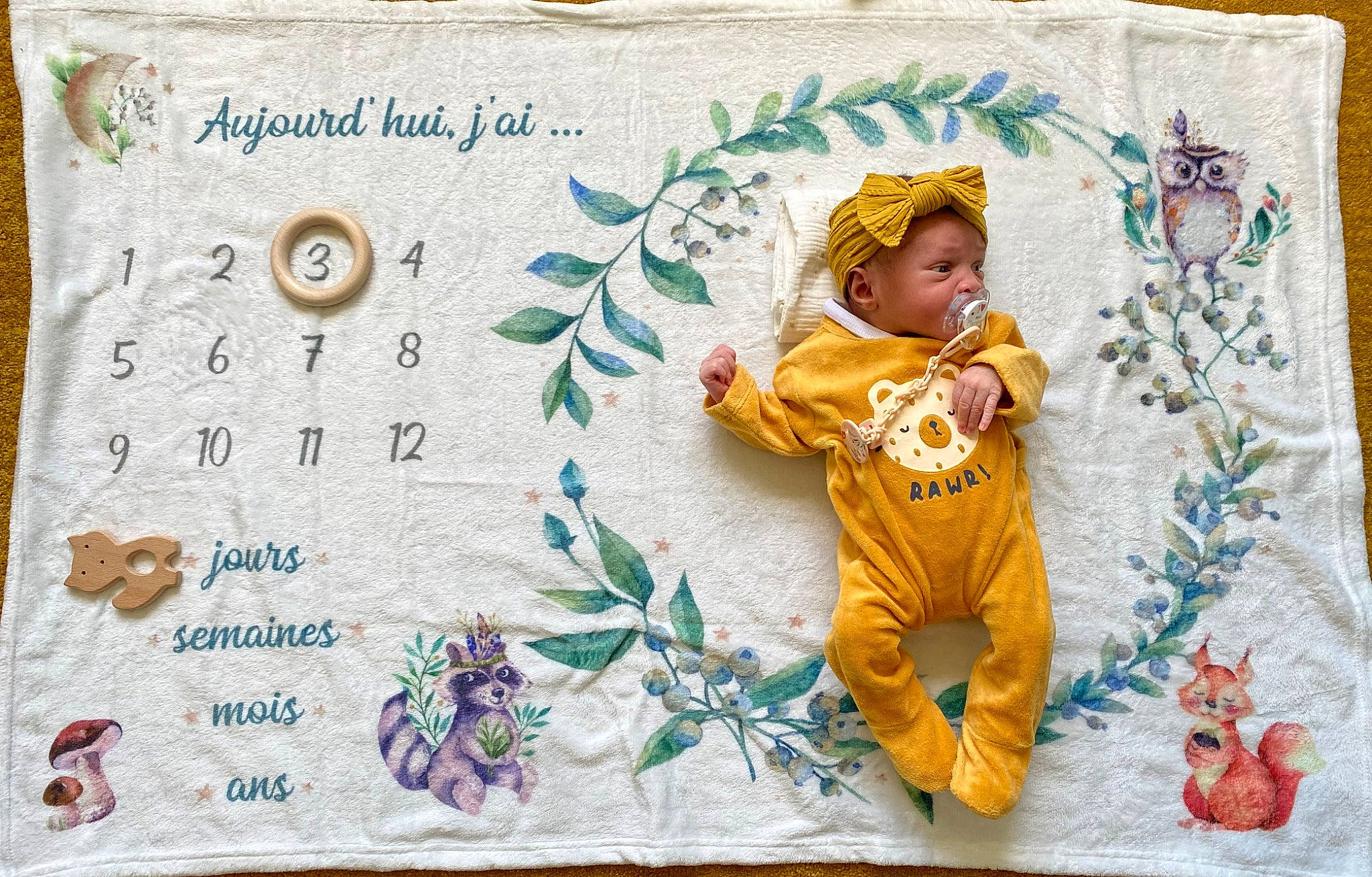 Naïa a rejoint le concours — aidez-le/la à gagner de superbes lots ! art, baby, baby_toddler_clothing, child, christmas_eve, craft, creative_arts, fictional_character, font, happy, headwear, leaf, linens, organism, pattern, person, plant, rectangle, textile, toddler