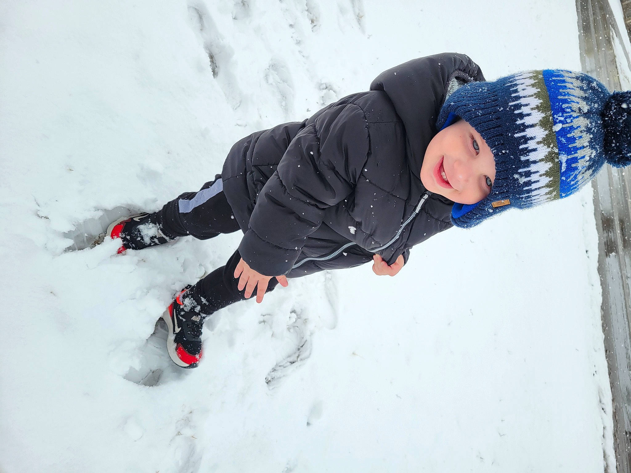 Jeremiah joined the competition — help win amazing prizes! active_pants, adventure, beanie, cap, child, electric_blue, freezing, fun, glacial_landform, glove, headwear, ice_cap, joy, knit_cap, leisure, outdoor_shoe, person, recreation, slope, snow
