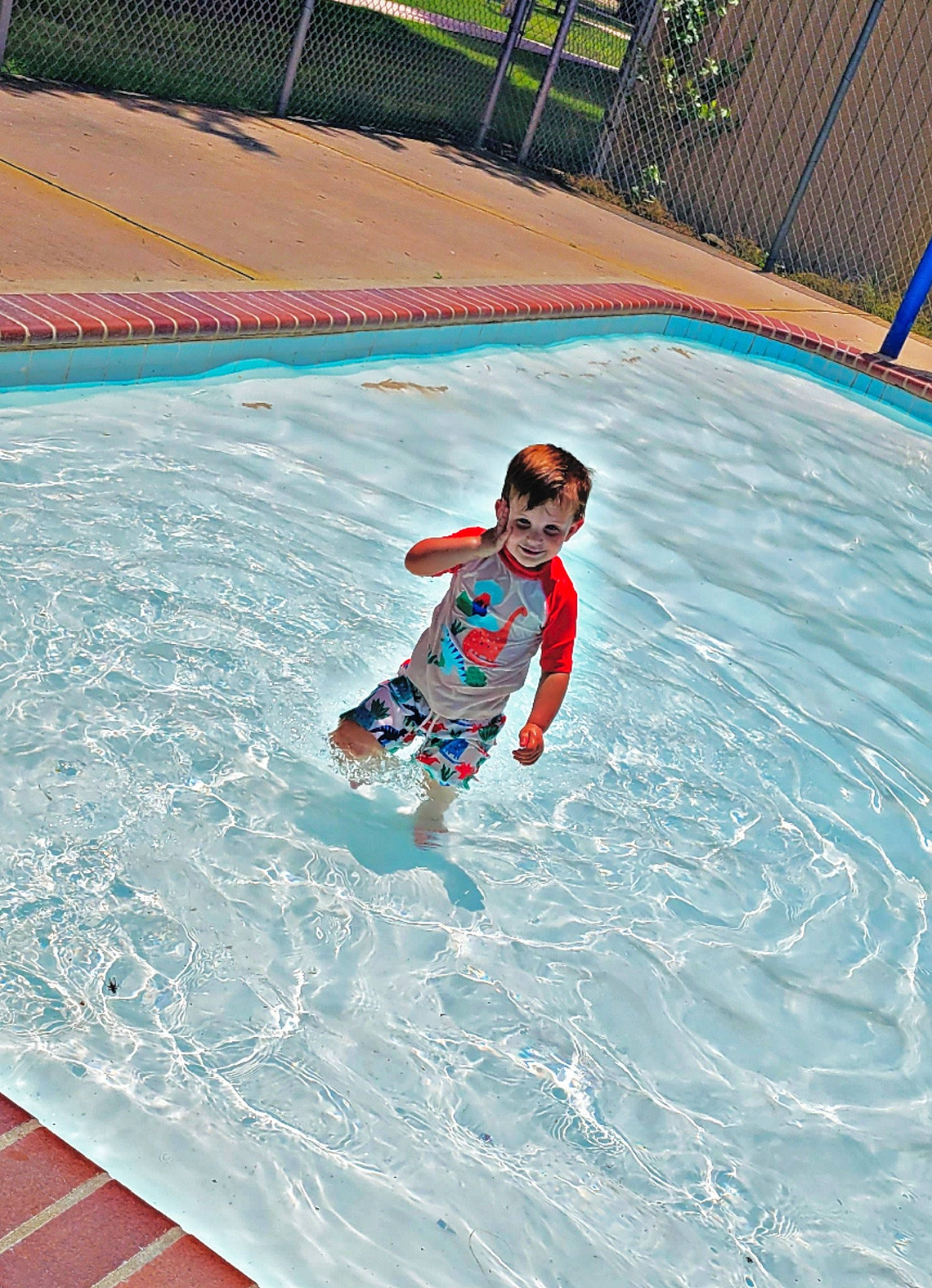 Jeremiah is registered to the contest to win money with this photo: amusement_park, child, composite_material, flooring, fun, happy, joy, leisure, leisure_centre, mesh, nonbuilding_structure, person, plant, play, recreation, swimming_pool, toddler, vacation, water