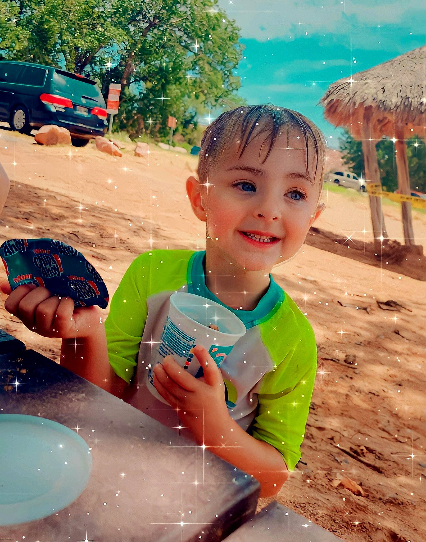 Wesson joined the competition — help win amazing prizes! adaptation, automotive_tire, car, cool, fun, grass, happy, joy, leisure, morning, person, public_space, recreation, smile, summer, t_shirt, tire, toddler, travel, tree