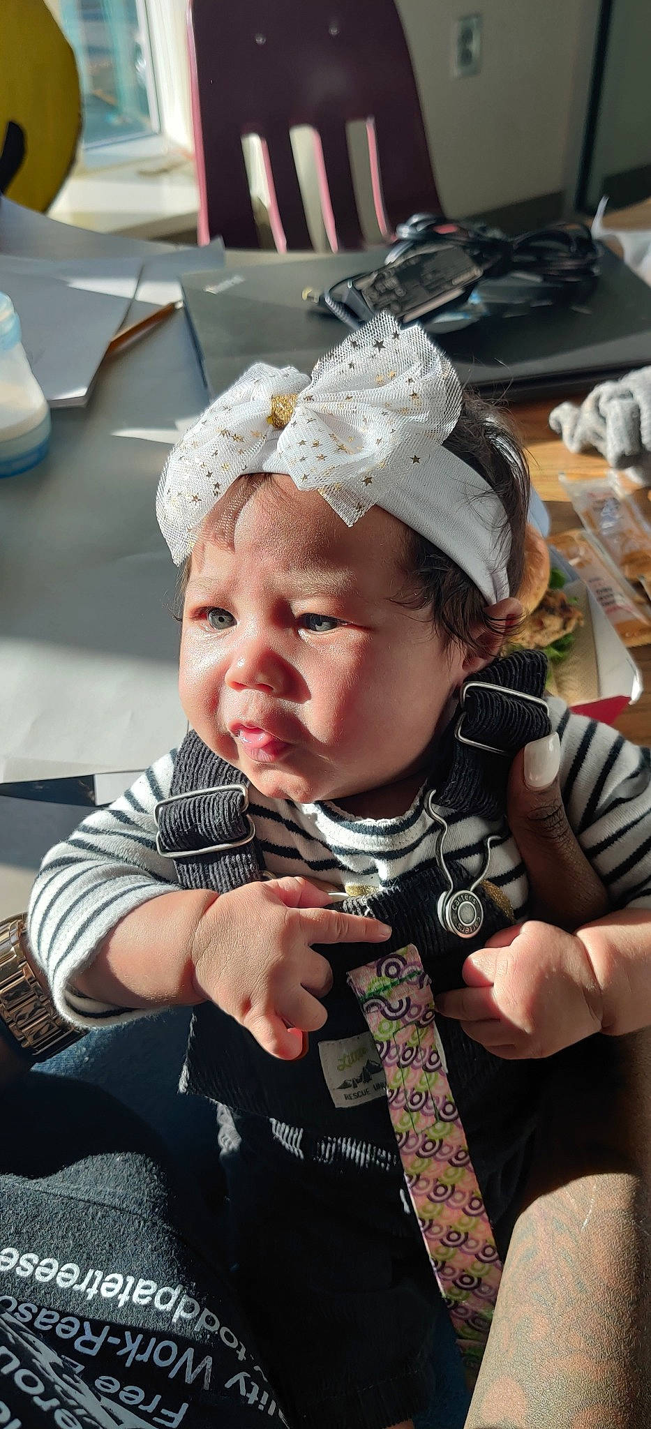 Jameelah is registered to the contest to win money with this photo: baby, child, headgear, person, toddler