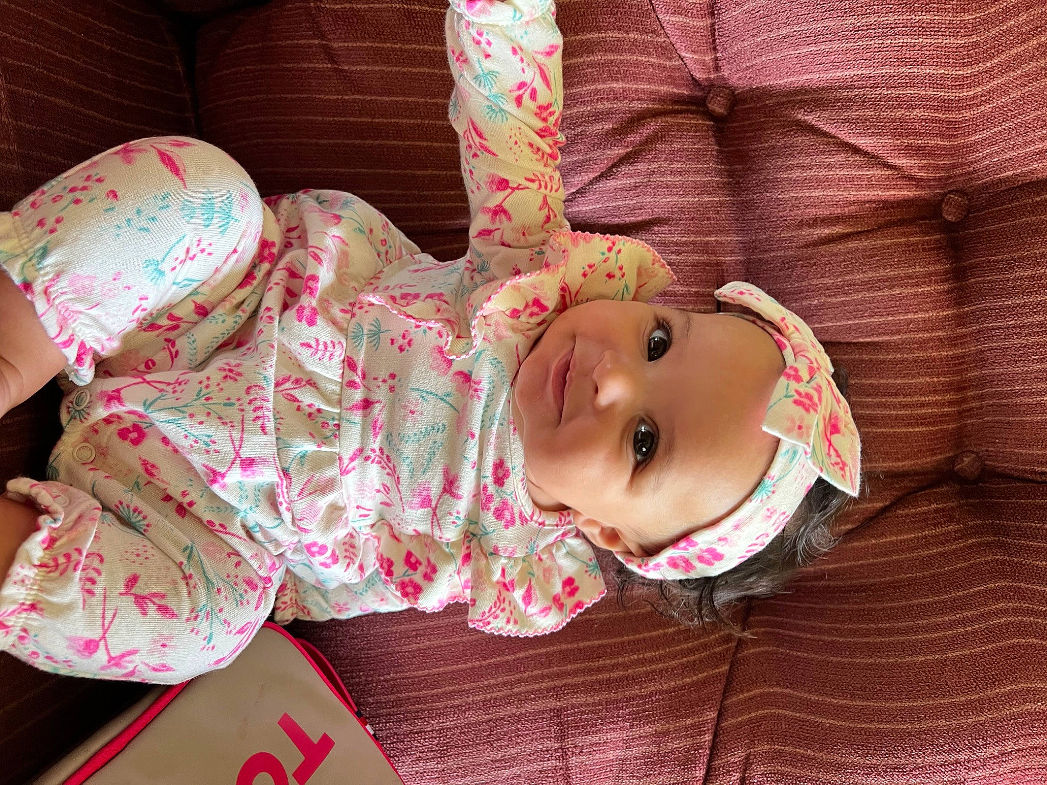 Jamylah joined the competition — help win amazing prizes! baby, baby_products, baby_toddler_clothing, cheek, child, doll, eye, face, fashion_accessory, head, headgear, headwear, human_body, pattern, person, pink, skin, sleeve, smile, toddler