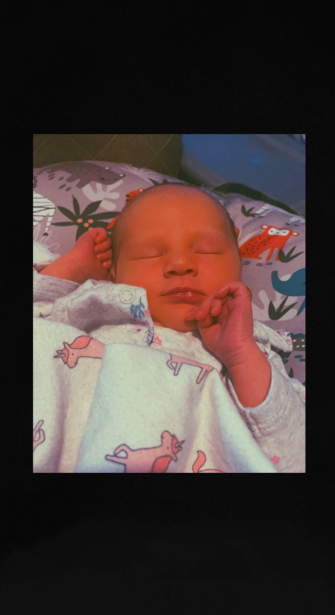 Madeline is registered to the contest to win money with this photo: baby, baby_products, baby_sleeping, baby_toddler_clothing, cheek, child, comfort, eye, eyebrow, happy, iris, linens, lip, magenta, mouth, nose, person, pink, room, sleeve