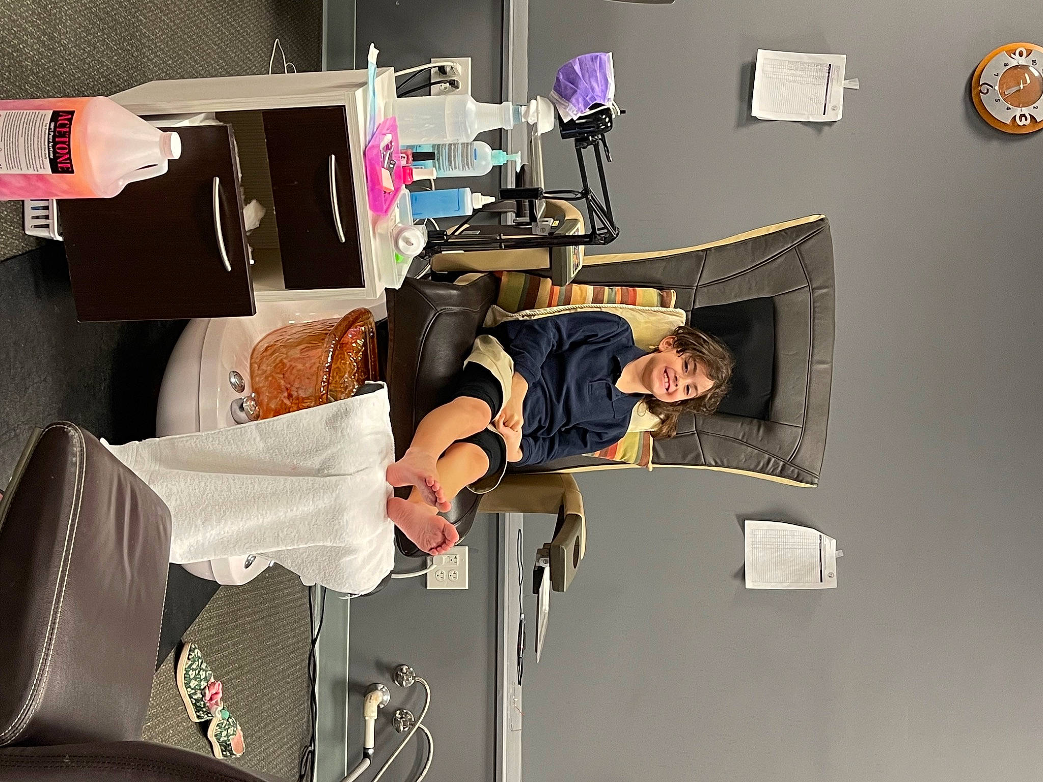 Scarlett joined the competition — help win amazing prizes! automotive_design, chair, fashion_design, human_leg, joy, person, room