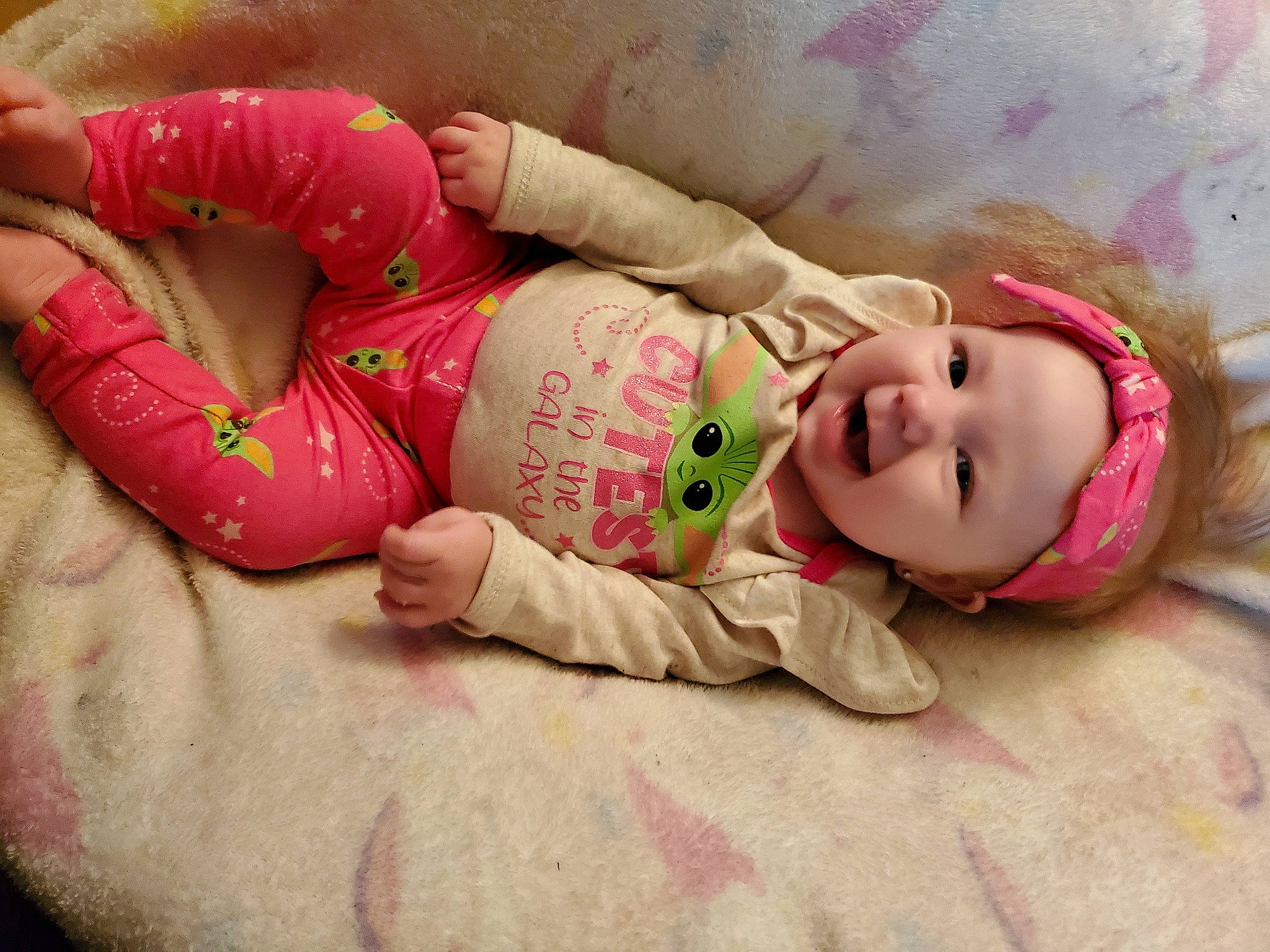 Amaya joined the competition — help win amazing prizes! baby, baby_toddler_clothing, cheek, child, clothing, comfort, eye, finger, foot, happy, head, headgear, headwear, human_body, leg, linens, person, pink, skin, sleeve