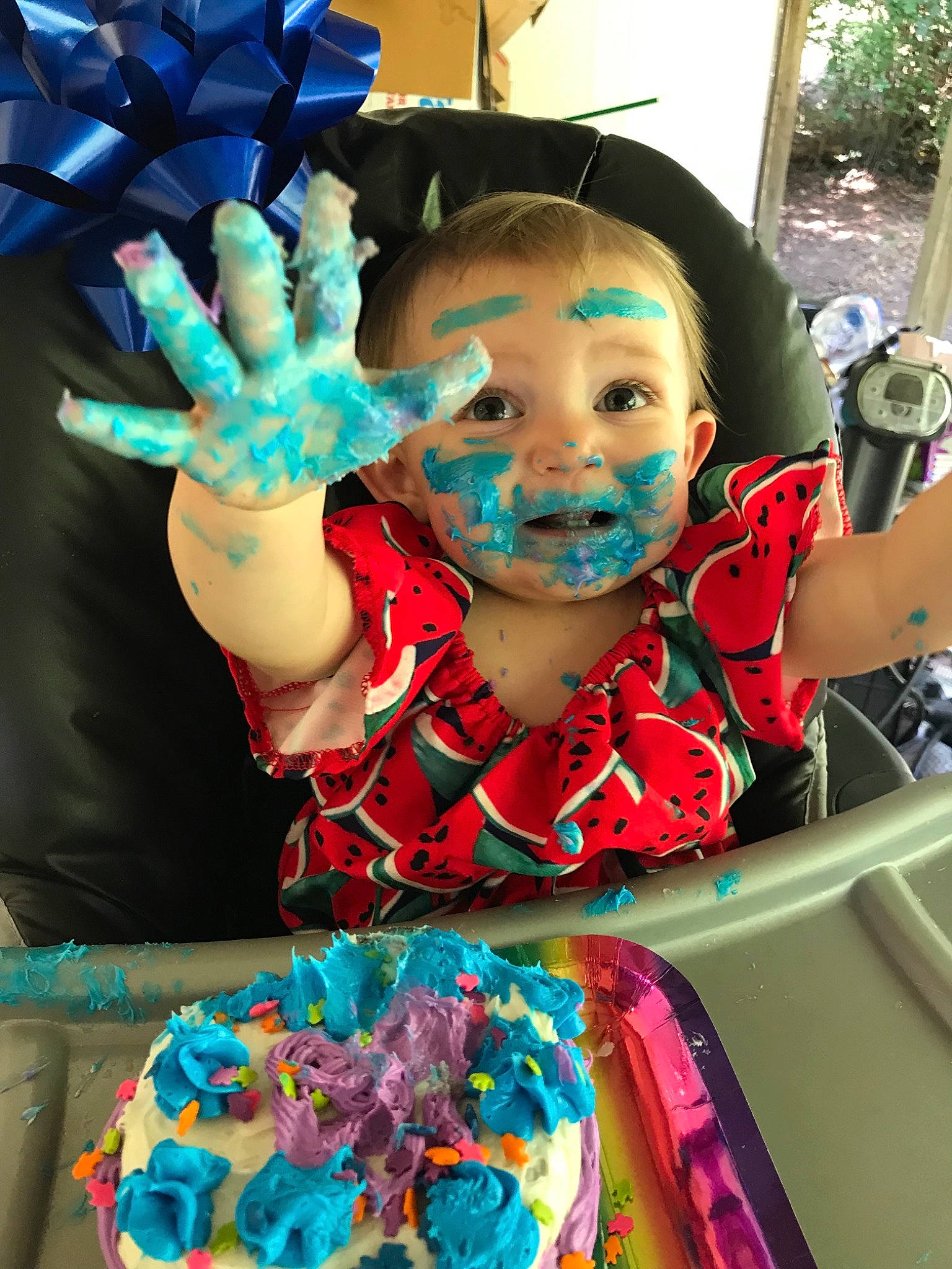 Marleigh is registered to the contest to win money with this photo: baked_goods, baking, birthday, birthday_cake, buttercream, cake, cake_decorating, child, cuisine, dessert, food, fun, icing, party, person, sweetness, toddler, vacation