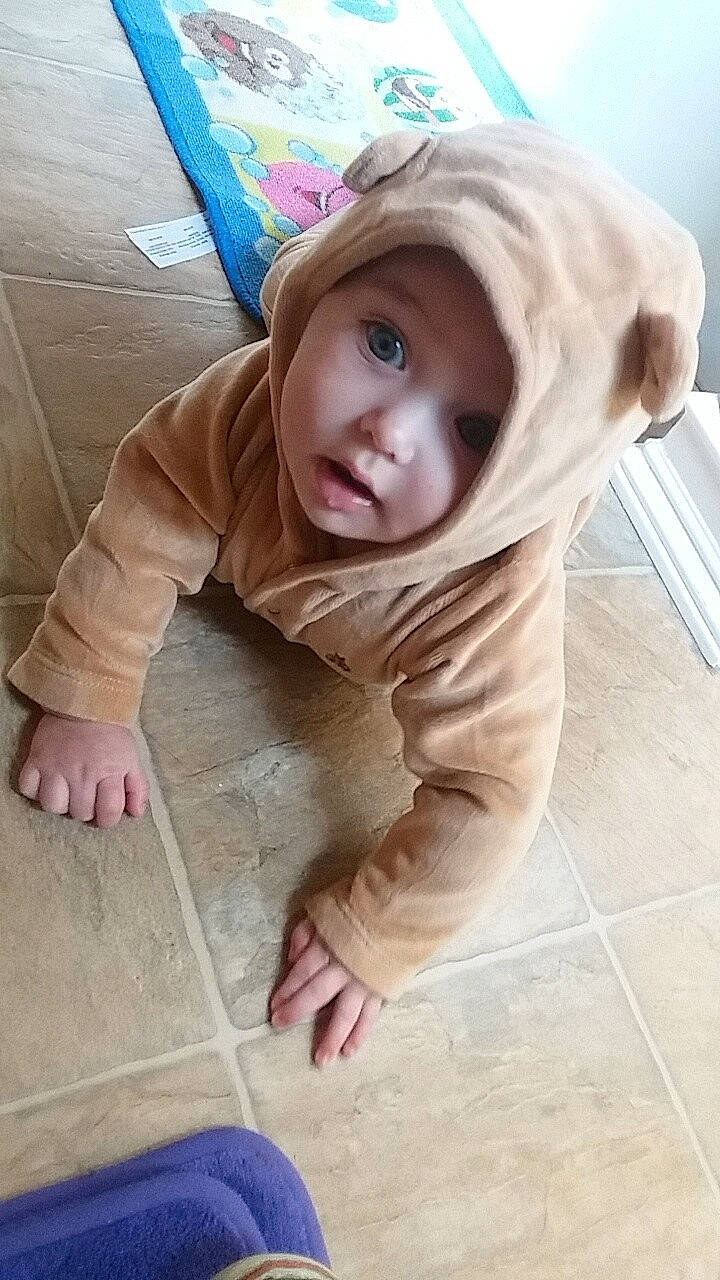 Krystal joined the competition — help win amazing prizes! child, clothing, girl, hand, headwear, human_positions, infant, person, sitting, skin, sleep, toddler