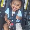 toddler, child, car_seat, smiling, happy, baby, straps, seatbelt, clothing, shorts, person, cute, portrait, safety, infant, young_child, baby_boy, outdoor, seat, secure
