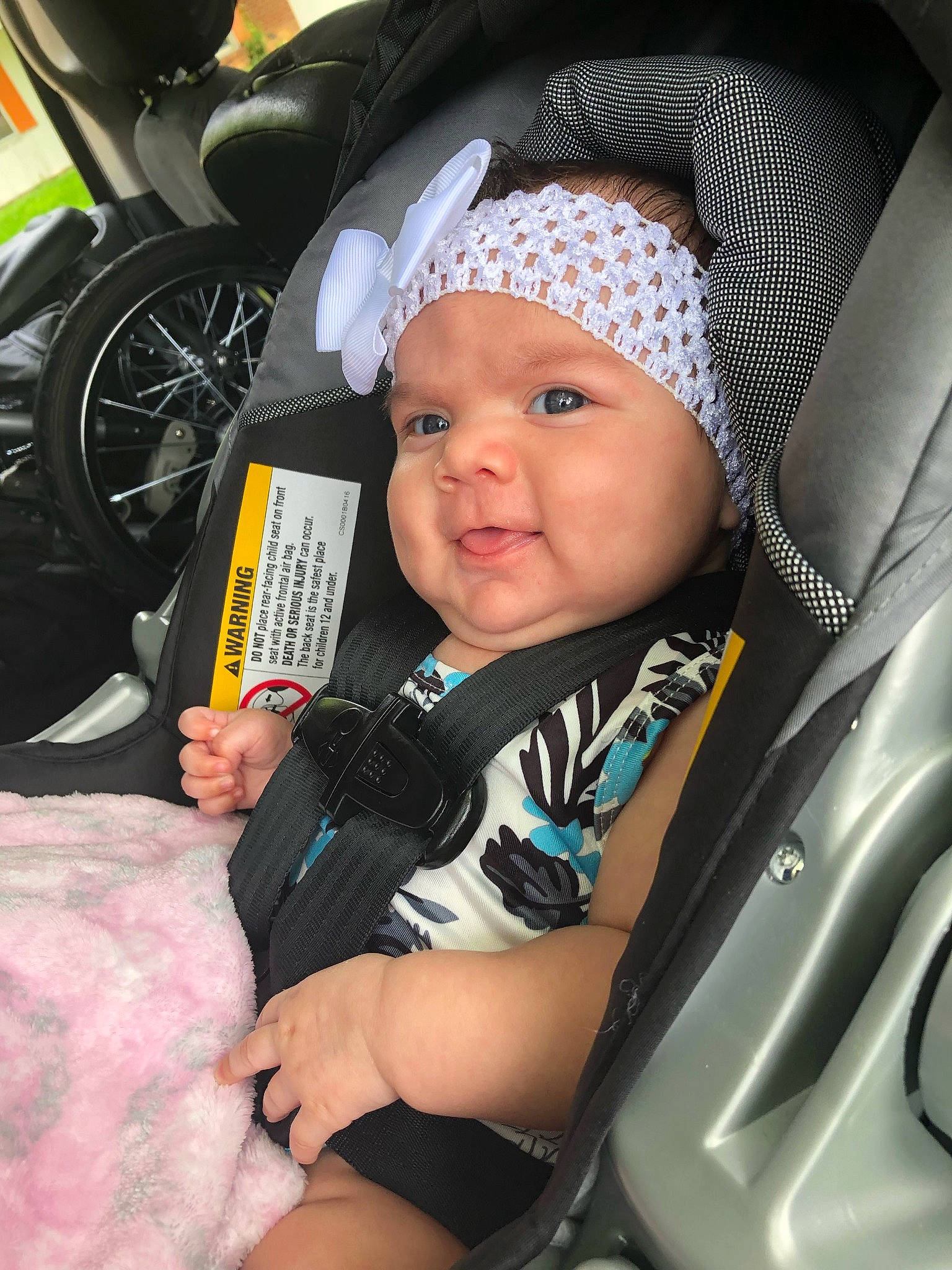 Rosabella joined the competition — help win amazing prizes! auto_part, baby, baby_carriage, baby_in_car_seat, baby_products, car, car_seat, child, headwear, person, product, toddler, vehicle