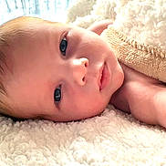 Leo joined the competition — help win amazing prizes! baby, infant, face, blue_eyes, blanket, soft_texture, lying_down, closeup, skin, newborn, child, cute, cozy, indoors, natural_light, portrait, peaceful, blanket_texture, young, sleepy