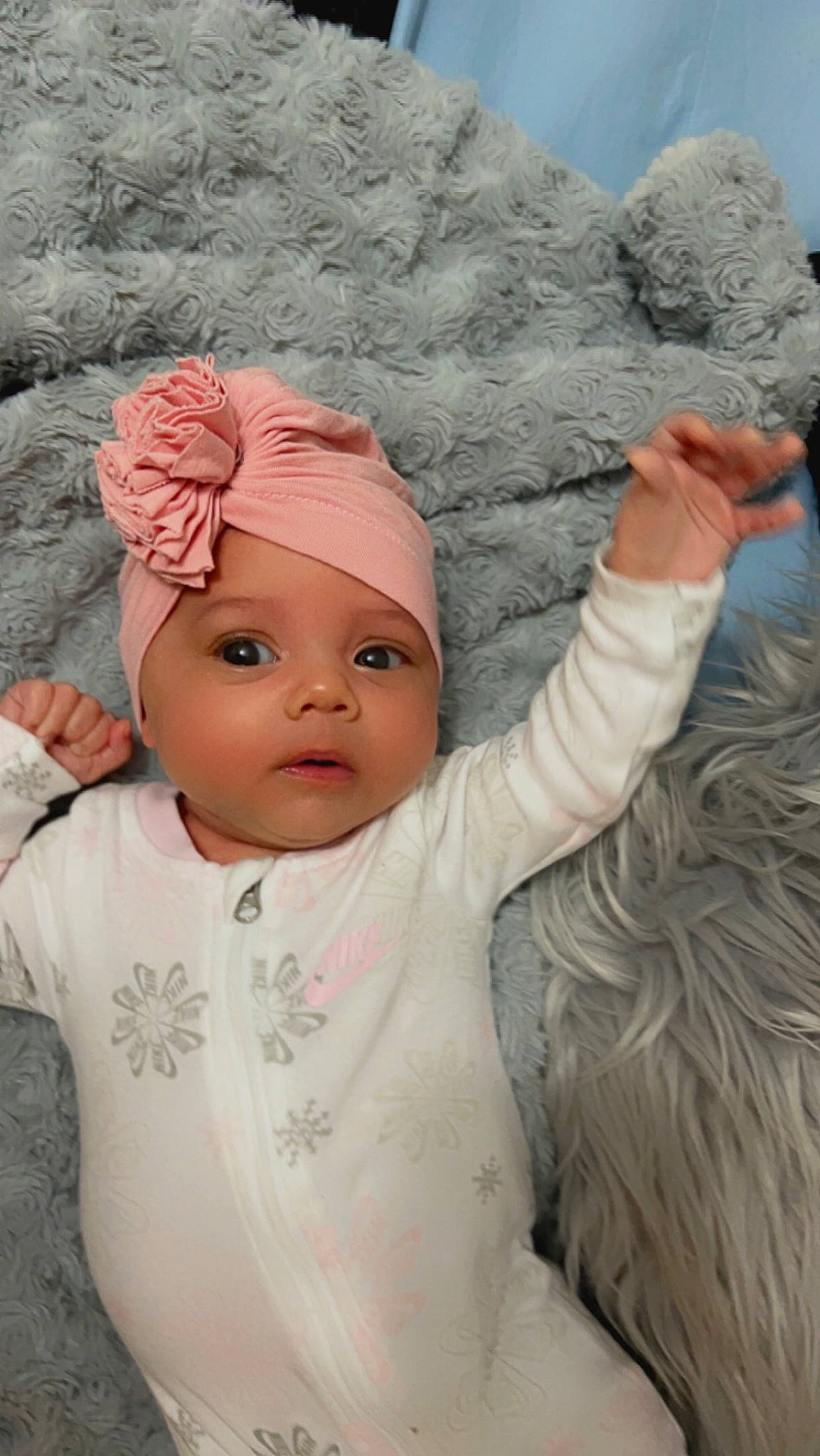 Elliana joined the competition — help win amazing prizes! art, baby, bedrock, cap, cheek, child, eye, face, fun, gesture, hand, happy, head, headgear, headwear, human_body, lip, people, person, skin