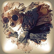 Ruru joined the competition — help win amazing prizes! accessory, animal, brown, chill, closeup, cool, cute, dog, fashion, fur, indoor, jacket, leaf_pattern, leisure, pet, portrait, smoke, stylish, sunglasses, wearing