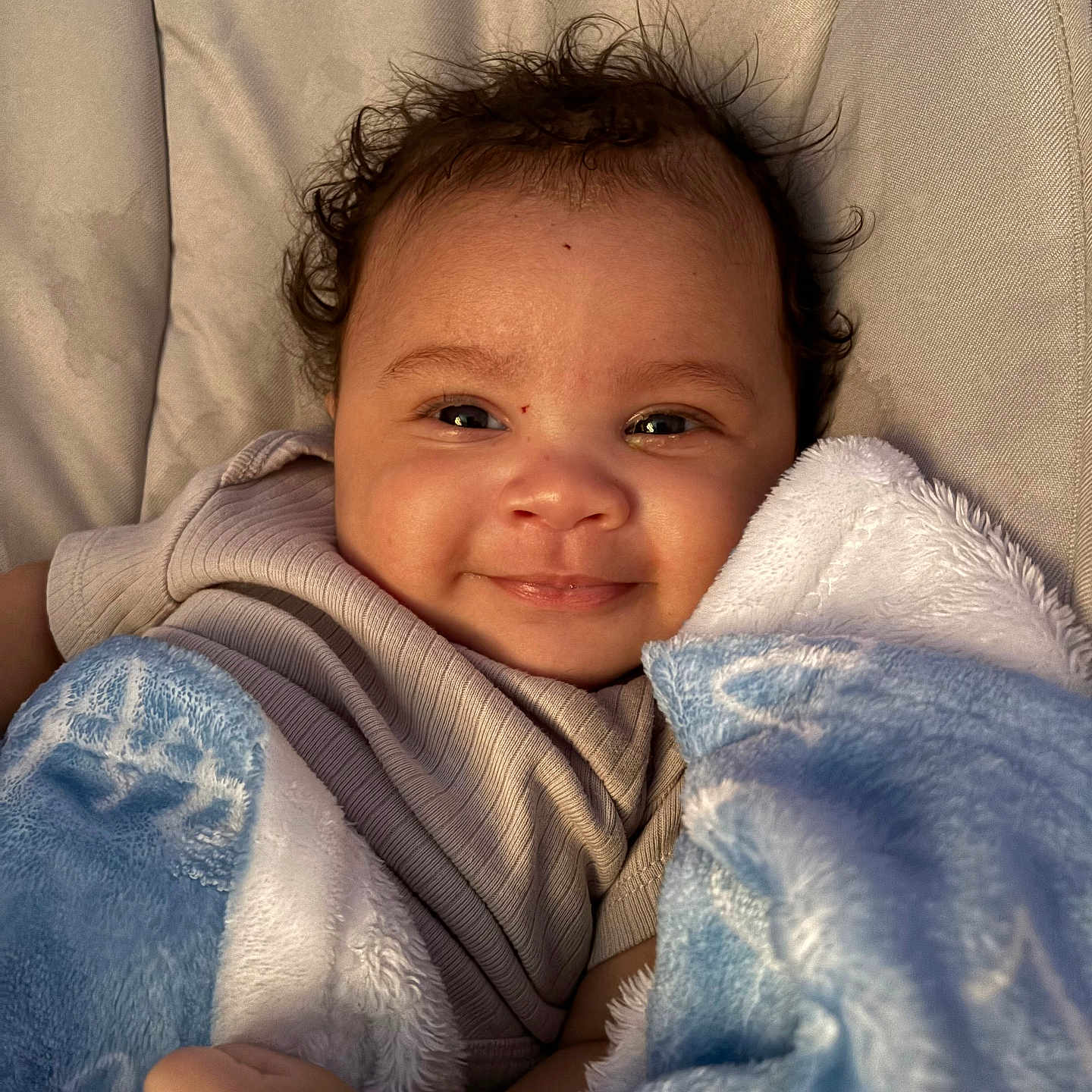 Zamariyon joined the competition — help win amazing prizes! baby, bed, blanket, bodypart, clothing, cushion, face, finger, furniture, hand, happy, head, homedecor, newborn, person, photography, portrait, quilt, smile, towel