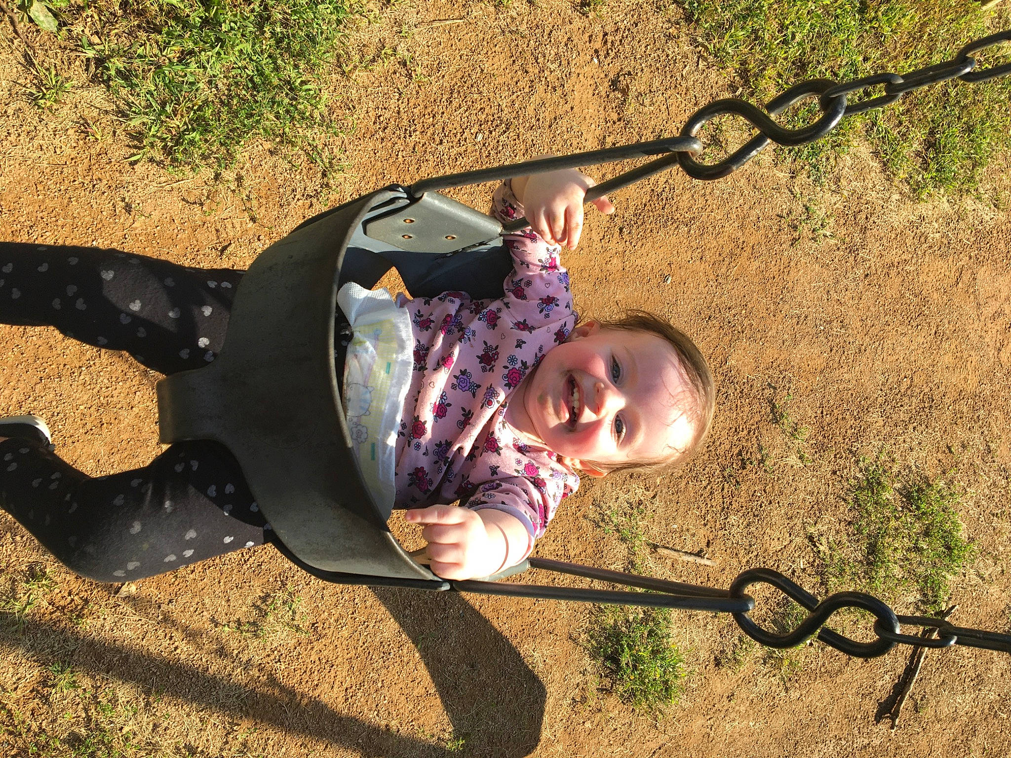 Sharlotte is registered to the contest to win money with this photo: child, fun, grass, joy, person, tree
