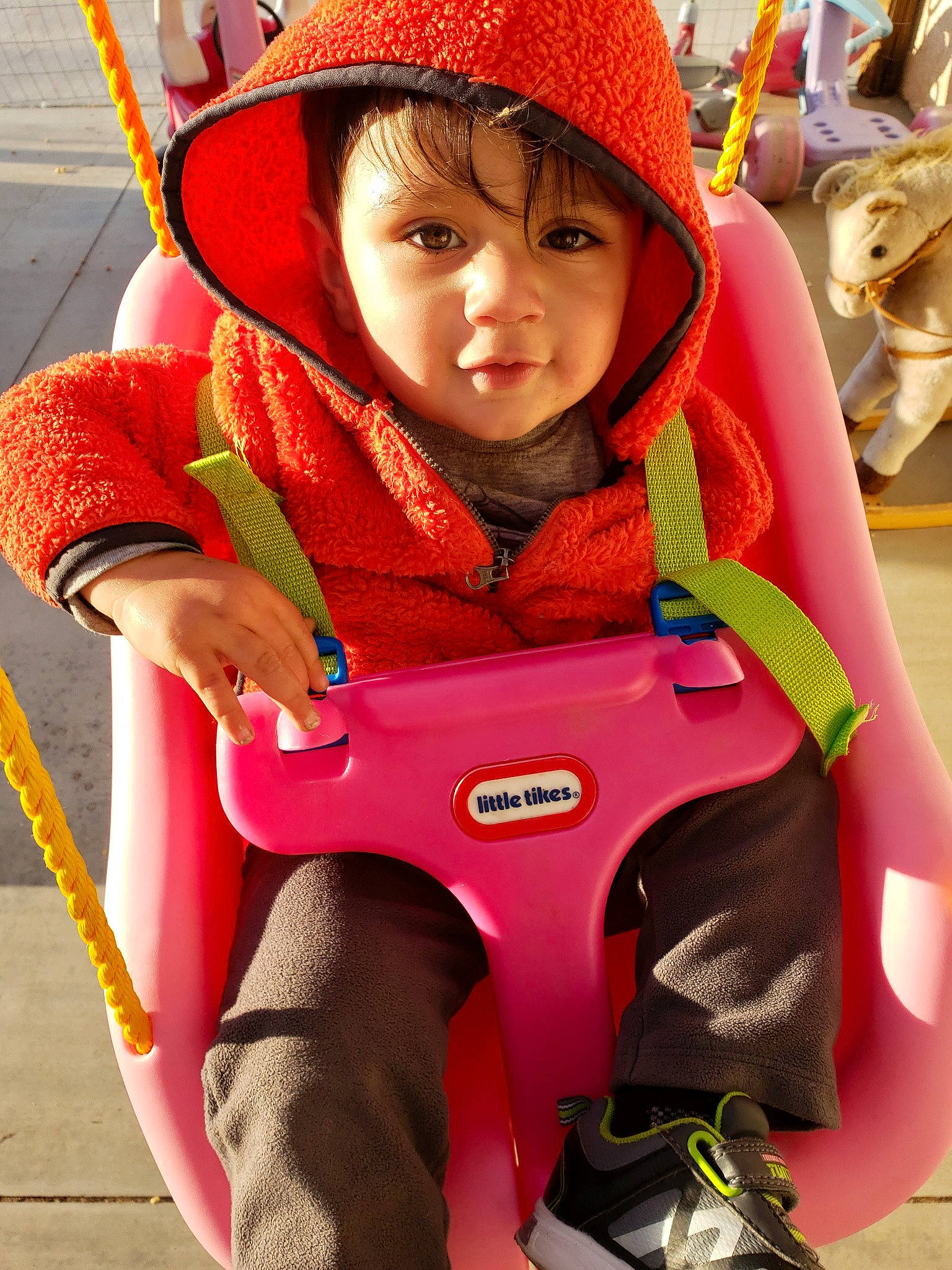 Jayce is registered to the contest to win money with this photo: child, lifejacket, person, personal_protective_equipment, pink, toddler