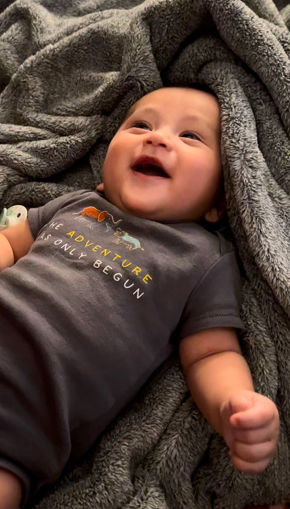 Boston joined the competition — help win amazing prizes! baby, baby_toddler_clothing, brown, cheek, child, comfort, cool, facial_expression, finger, flash_photography, grass, happy, head, mouth, person, skin, sleeve, smile, textile, toddler