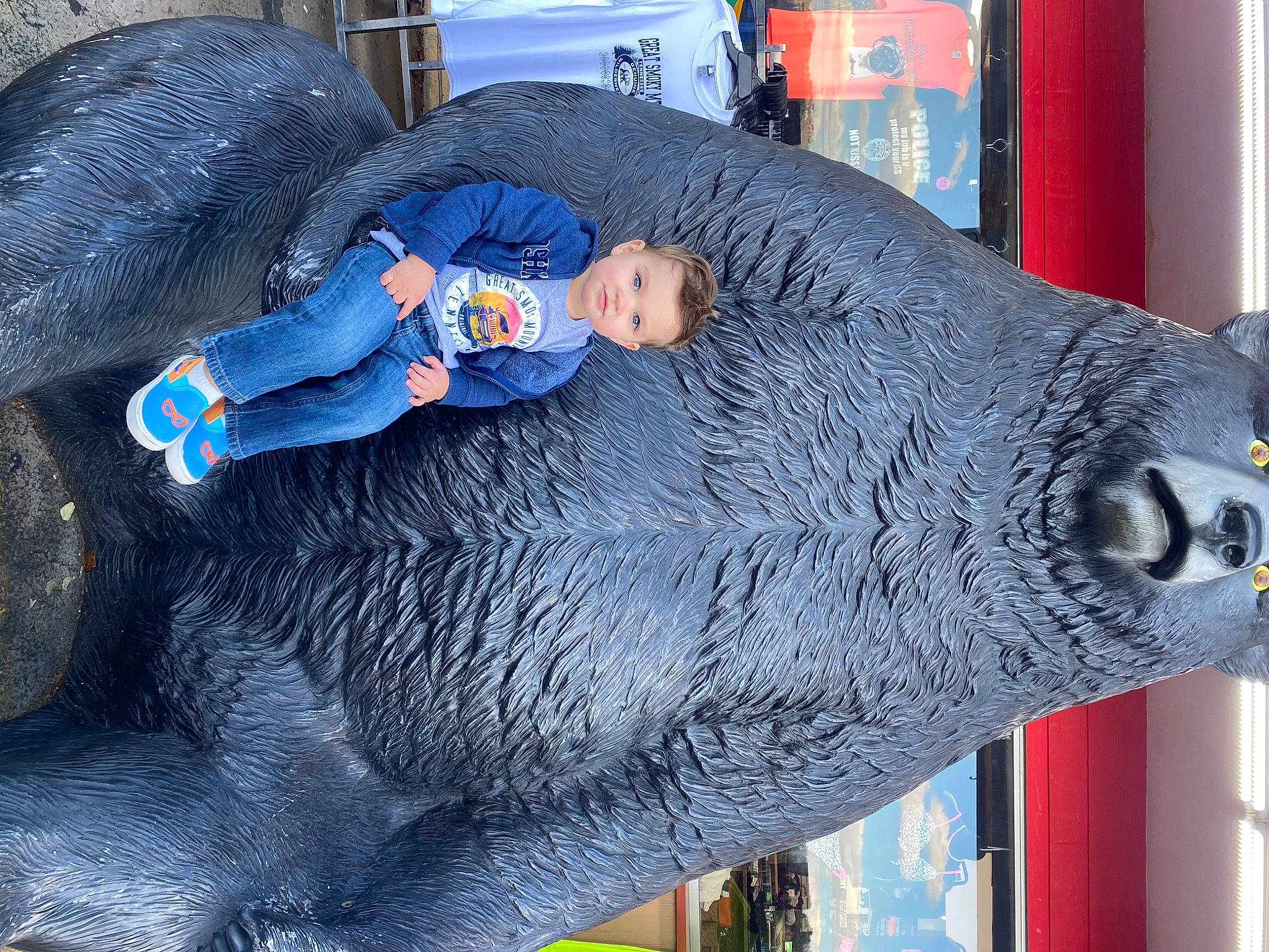 Bentley is registered to the contest to win money with this photo: art, carmine, comfort, electric_blue, fun, fur, metal, person, sculpture, statue