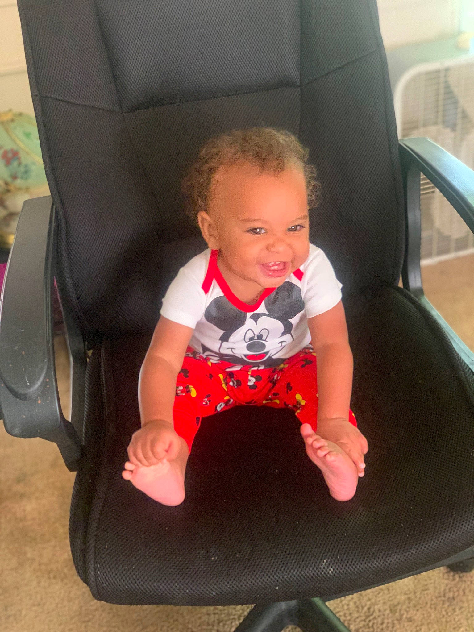 Andre joined the competition — help win amazing prizes! auto_part, baby, baby_products, baby_toddler_clothing, car_seat, car_seat_cover, chair, child, comfort, fun, human_leg, joy, knee, lap, leisure, person, product, sitting, smile, toddler