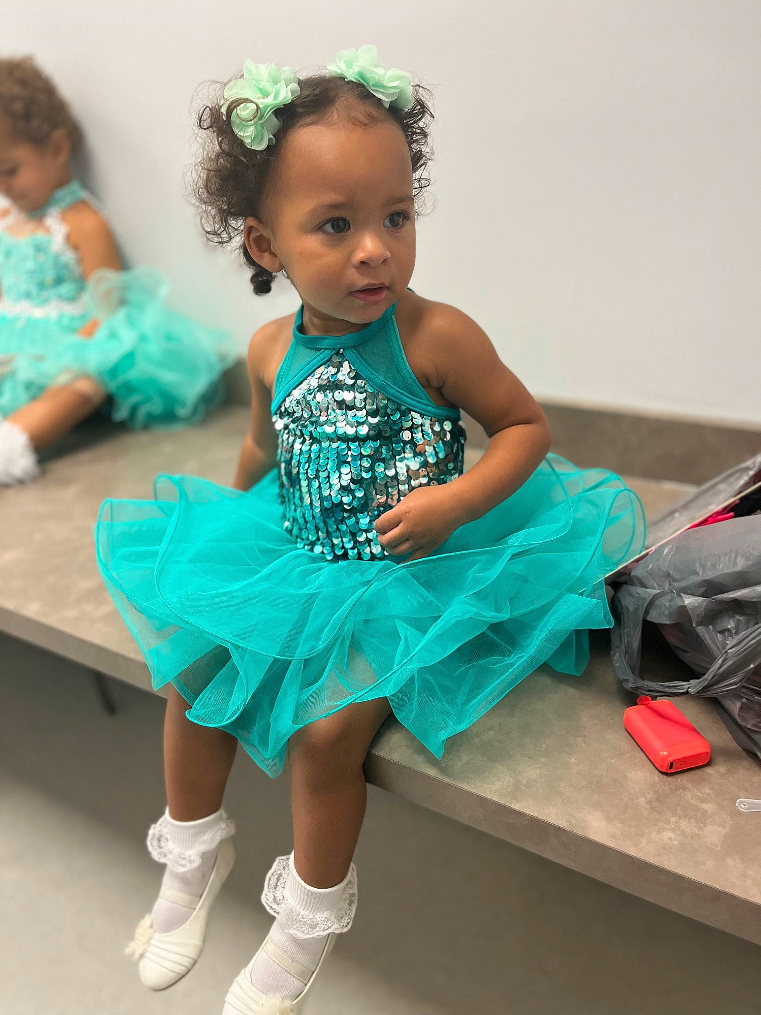 Paris joined the competition — help win amazing prizes! baby_toddler_clothing, ballet_tutu, child, costume, dance, dancer, electric_blue, entertainment, event, face, fashion_accessory, fashion_design, fun, happy, human_leg, jewellery, luggage_and_bags, performing_arts, person, sock
