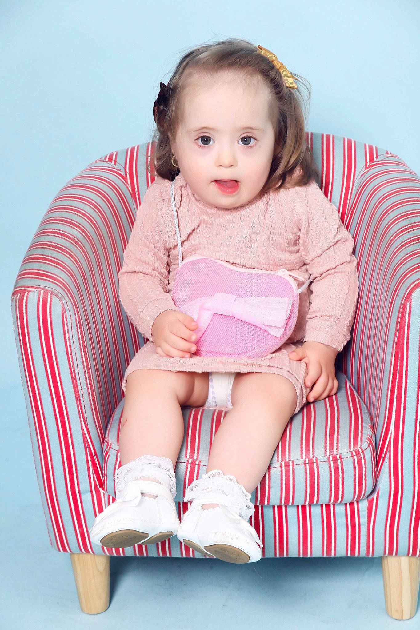 Elena Martinica is registered to the contest to win money with this photo: arm, baby_toddler_clothing, cheek, comfort, dress, face, fashion, finger, flash_photography, head, joint, knee, lip, neck, person, pink, shoe, shorts, skin, sleeve