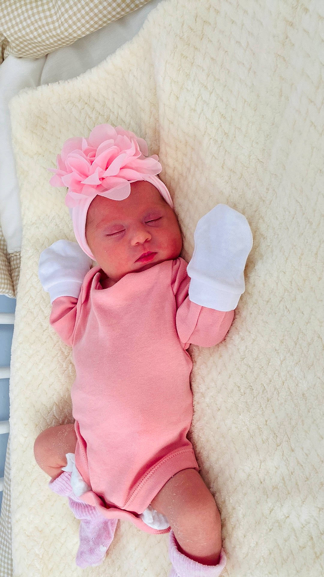 Amalia Martinica joined the competition — help win amazing prizes! baby, baby_products, baby_safety, baby_sleeping, baby_toddler_clothing, cheek, child, comfort, fashion_accessory, hat, headgear, headwear, linens, magenta, pattern, person, petal, pink, skin, sleeve