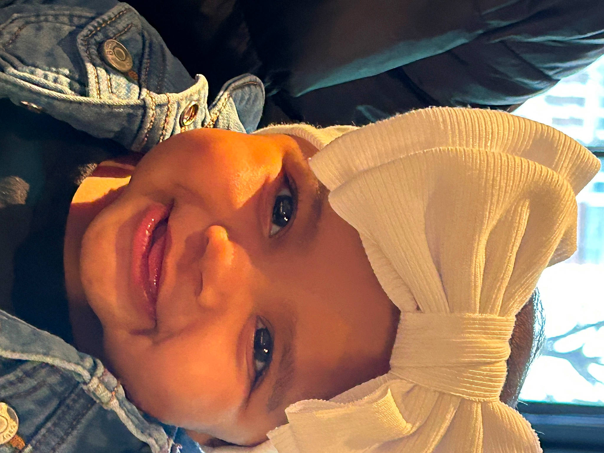 Nandi is registered to the contest to win money with this photo: baby, cheek, child, cool, ear, eyebrow, eyelash, flash_photography, forehead, happy, hat, headgear, headwear, joy, lip, mouth, nose, orange, person, skin