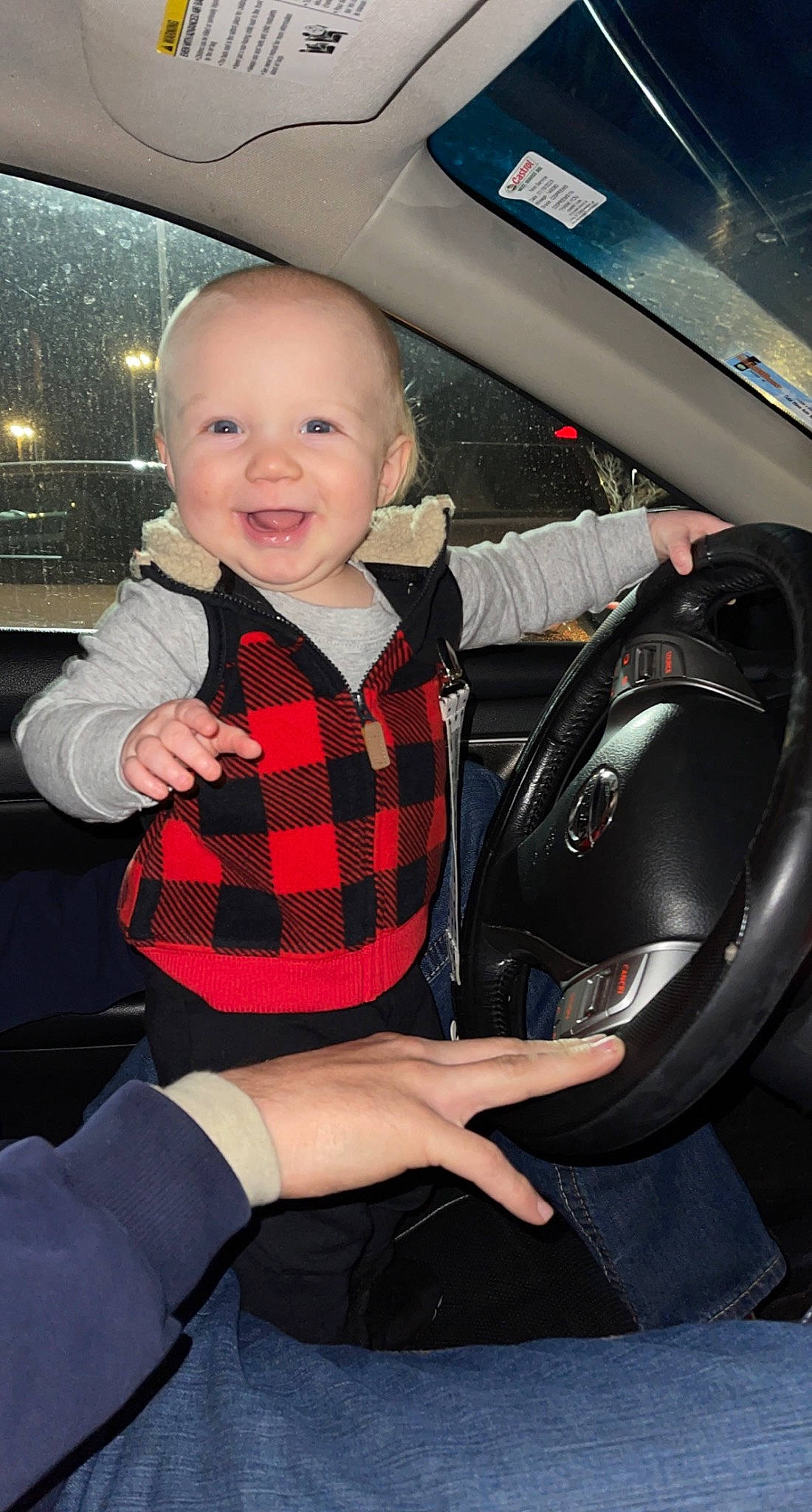 Braxton joined the competition — help win amazing prizes! auto_part, automotive_design, automotive_exterior, automotive_lighting, automotive_tire, automotive_wheel_system, baby, baby_toddler_clothing, car, car_seat, car_seat_cover, child, flash_photography, joy, motor_vehicle, person, personal_luxury_car, smile, steering_part, steering_wheel