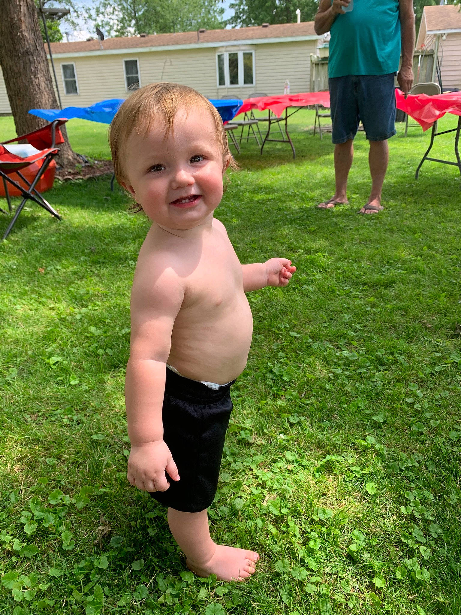 Eastyn joined the competition — help win amazing prizes! backyard, barefoot, child, fun, garden, grass, joy, lawn, leisure, person, plant, play, recreation, smile, summer, toddler, vacation, yard