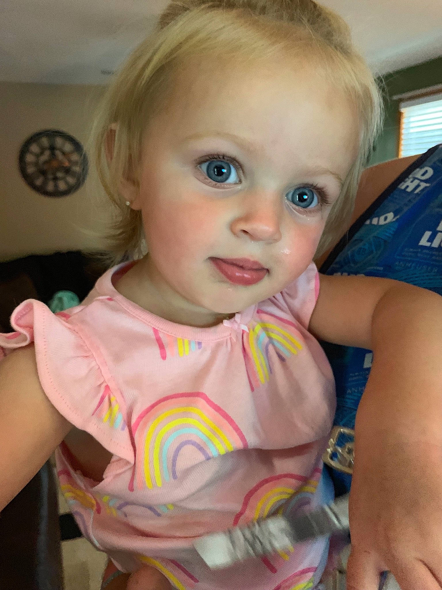 Molly joined the competition — help win amazing prizes! baby, blond, cheek, child, ear, eye, face, finger, head, iris, lip, neck, nose, person, play, skin, smile, toddler, vacation