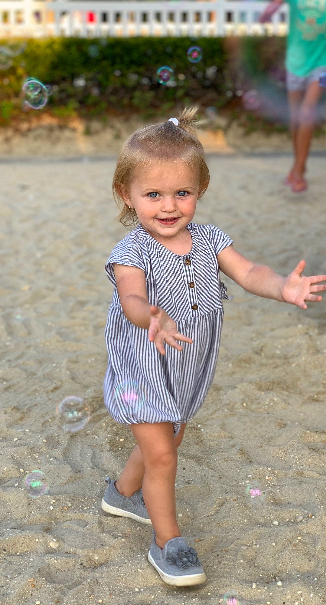 Molly is registered to the contest to win money with this photo: baby, beach, child, fun, happy, joy, people, person, photography, play, sand, skin, smile, summer, toddler, vacation, walking