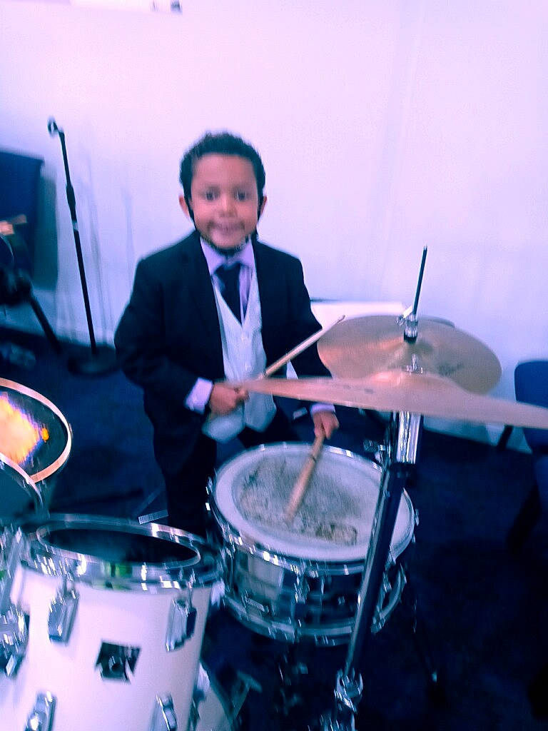 Keagan joined the competition — help win amazing prizes! artist, blue, concert, cymbal, drum, drumhead, drummer, entertainment, idiophone, membranophone, microphone, music, music_artist, musical_instrument, musical_instrument_accessory, musician, percussion, percussion_mallet, percussionist, performing_arts