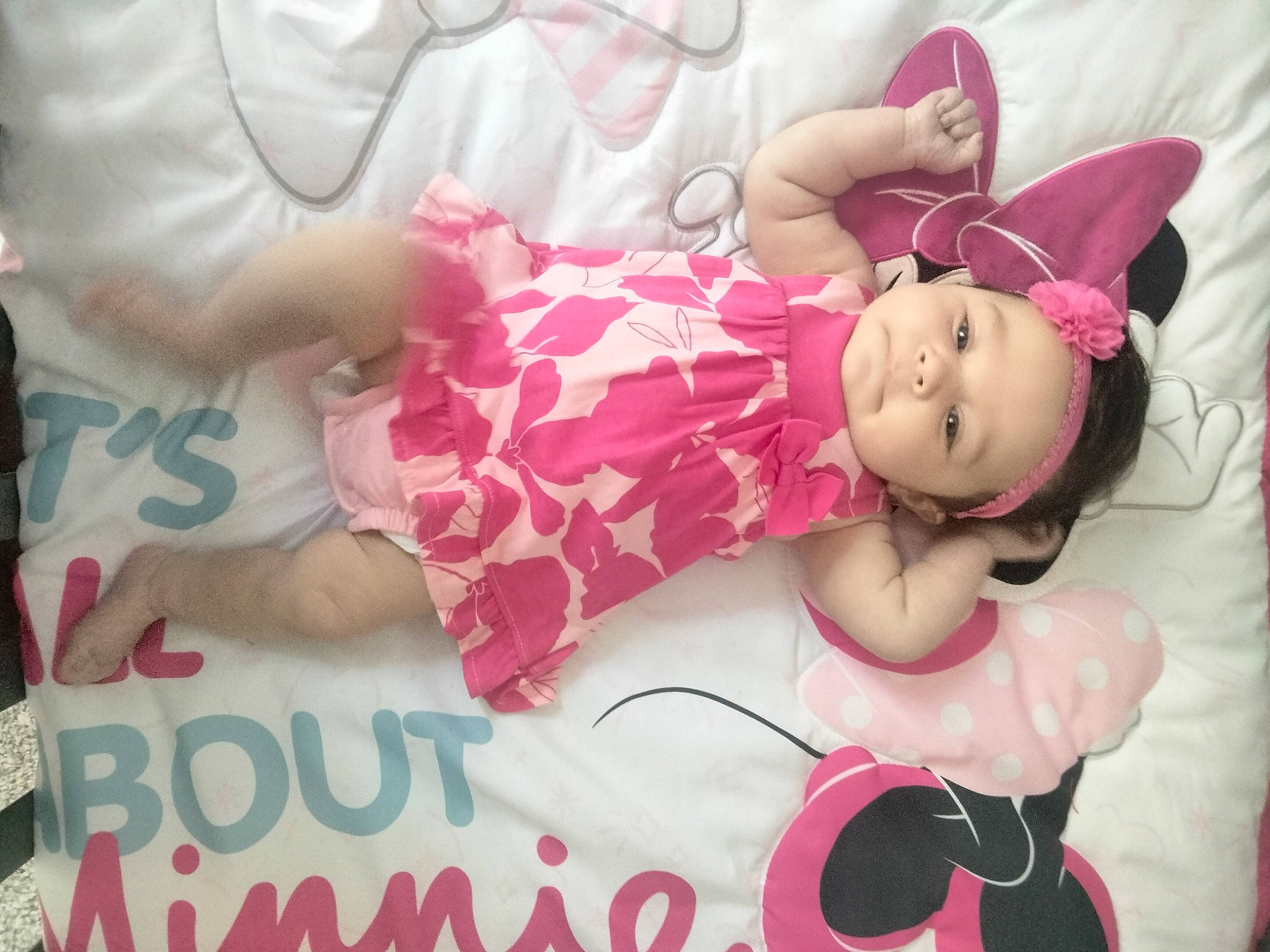 Scarlett Ann-marie Parker joined the competition — help win amazing prizes! arm, baby, baby_toddler_clothing, child, doll, eyelash, happy, headband, headpiece, headwear, magenta, pattern, person, pink, room, skin, sweetness, teddy_bear, textile, thigh